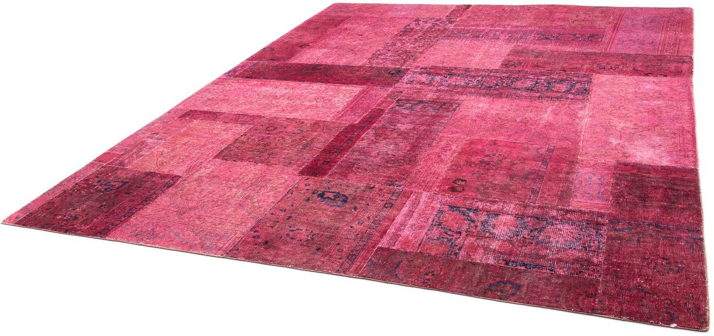 Teppich Patchwork - 291 x 232 cm - mehrfarbig, morgenland, rechteckig, Höhe: 7 mm, Wohnzimmer, Handgeknüpft, Einzelstück mit Zertifikat