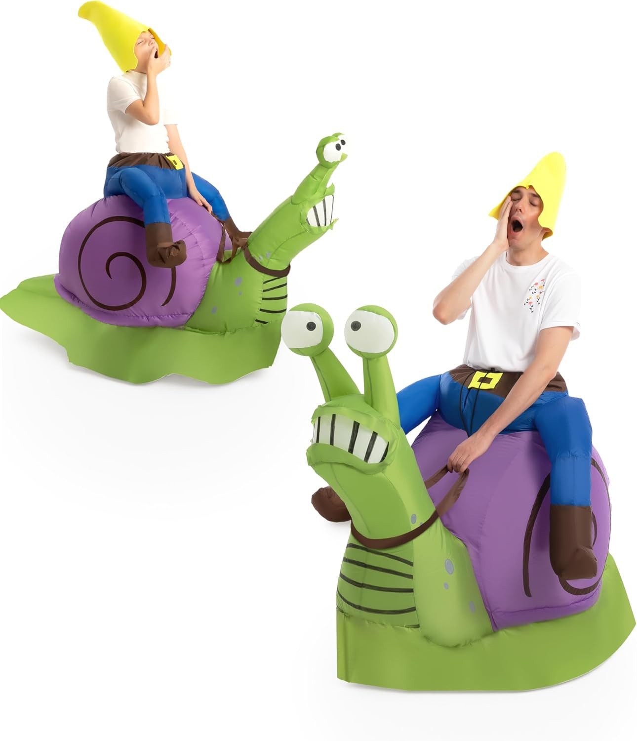 Spooktacular Creations Kostüm Spooktacular Creations Aufblasbares Kostüm, Gnom reitet Schnecke