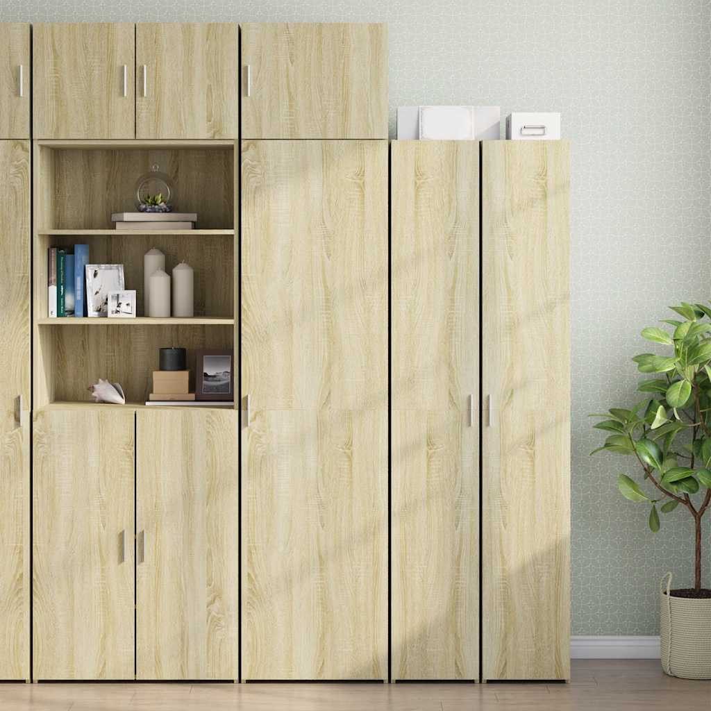 vidaXL Sideboard Hochschrank Schmal Sonoma-Eiche 50x42,5x225 cm Holzwerkstoff (1 St)