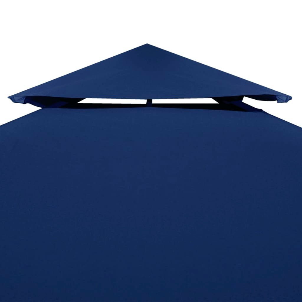 vidaXL Pavillon-Ersatzdach Pavillon-Dachplane mit Kaminabzug 310 g/m² 4x3 m Blau, 400 x 300 cm
