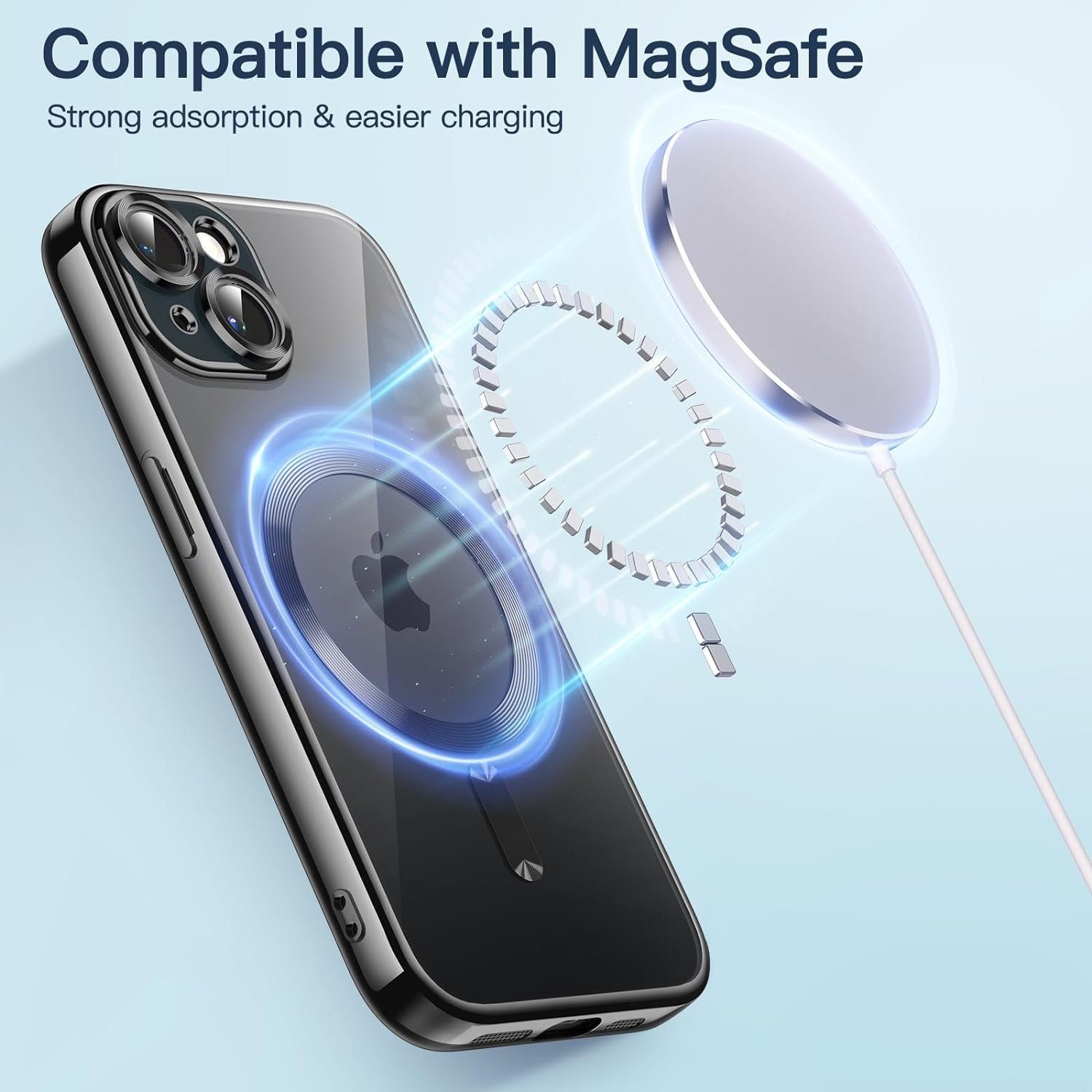 MSM Handyhülle Hülle für iPhone 15 Schutz MagSafe Silikon Slim Case Cover – Bild 3 von 4