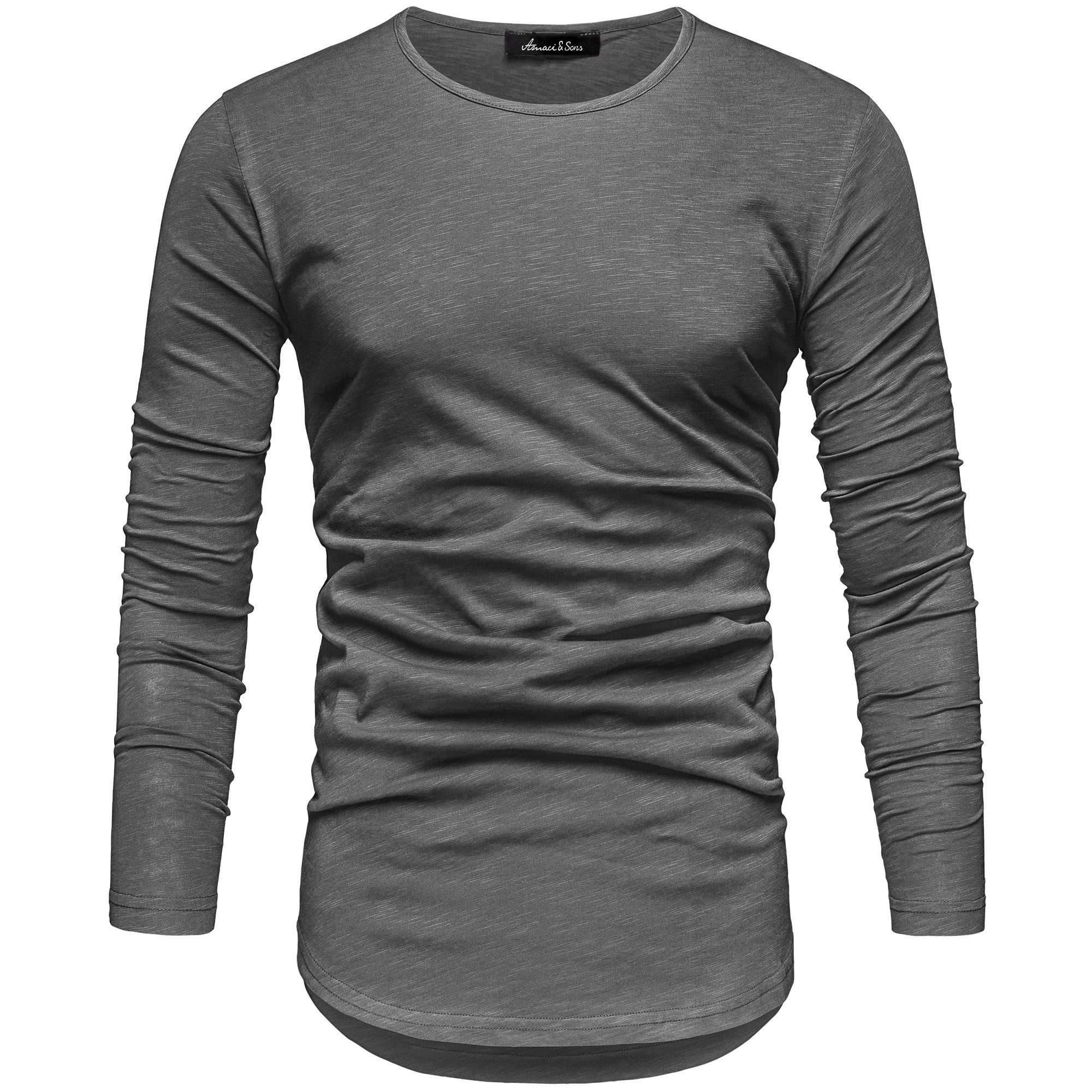 Amaci&Sons Rundhalsshirt FRISCO Langarmshirt günstig online kaufen