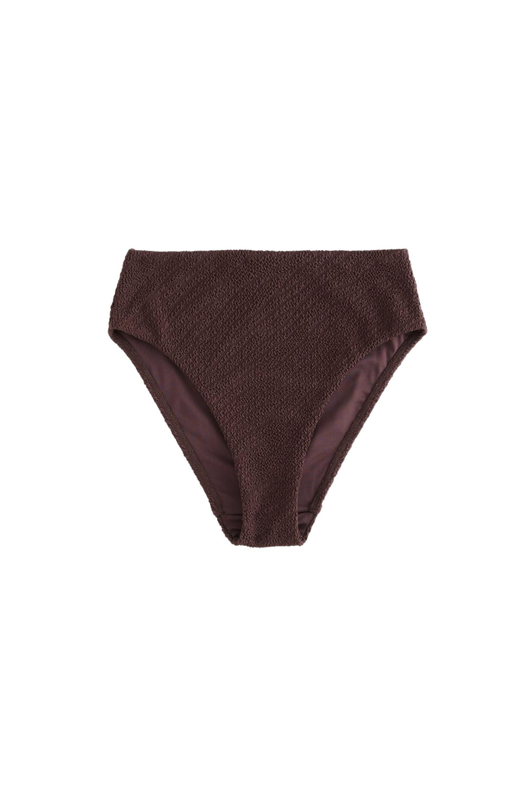 Next Highwaist-Bikini-Hose Hochbund-Bikinislip in Knitteroptik, hohes Bein (1-St)