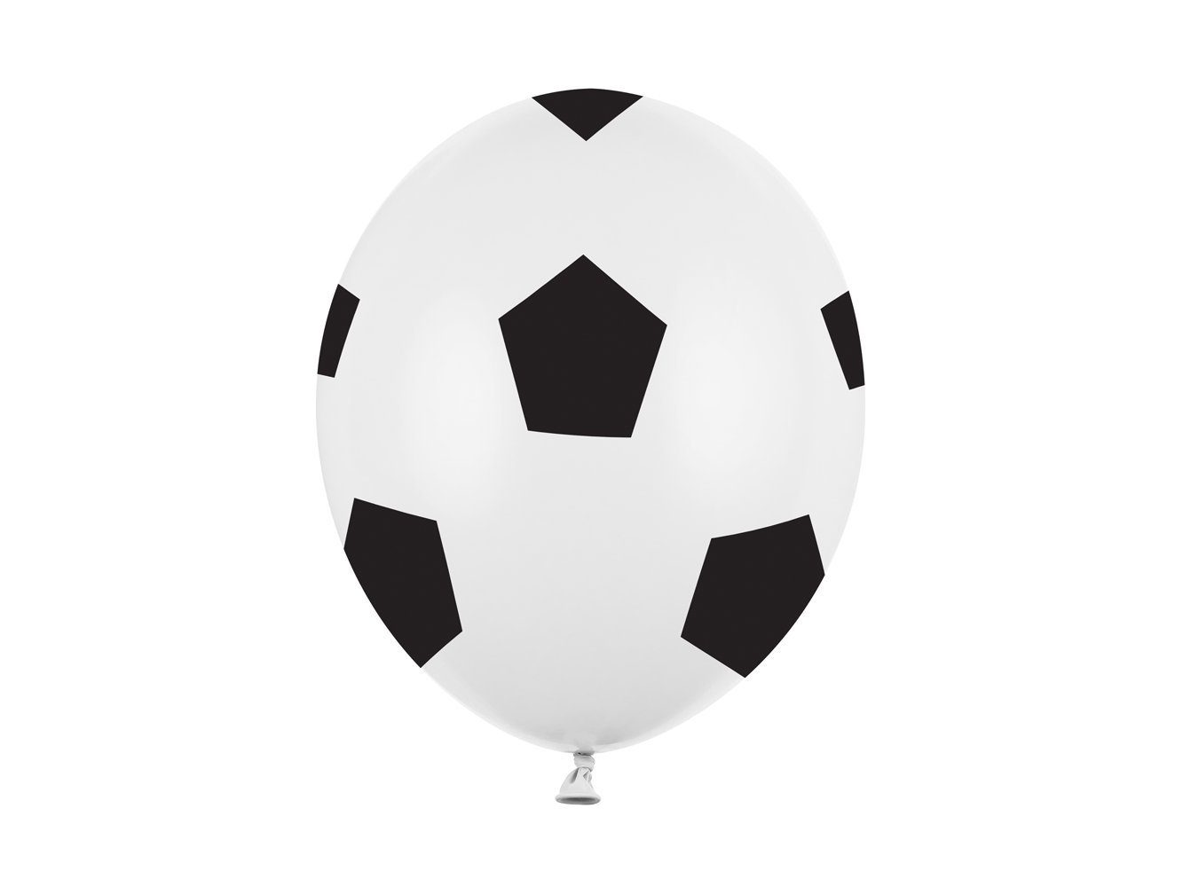 partydeco Luftballon, Luftballons 30cm Fußball 6er Set weiß / schwarz