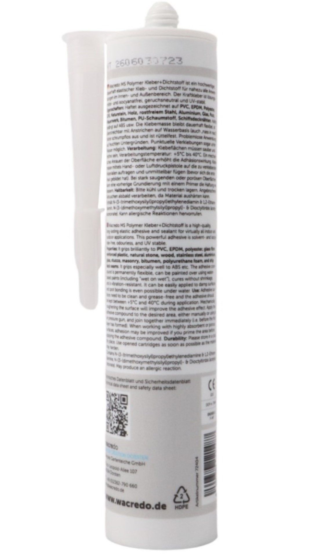 Wacredo Montagekleber MS Polymer Kleb- und Dichtstoff transparent, Spezialkleber