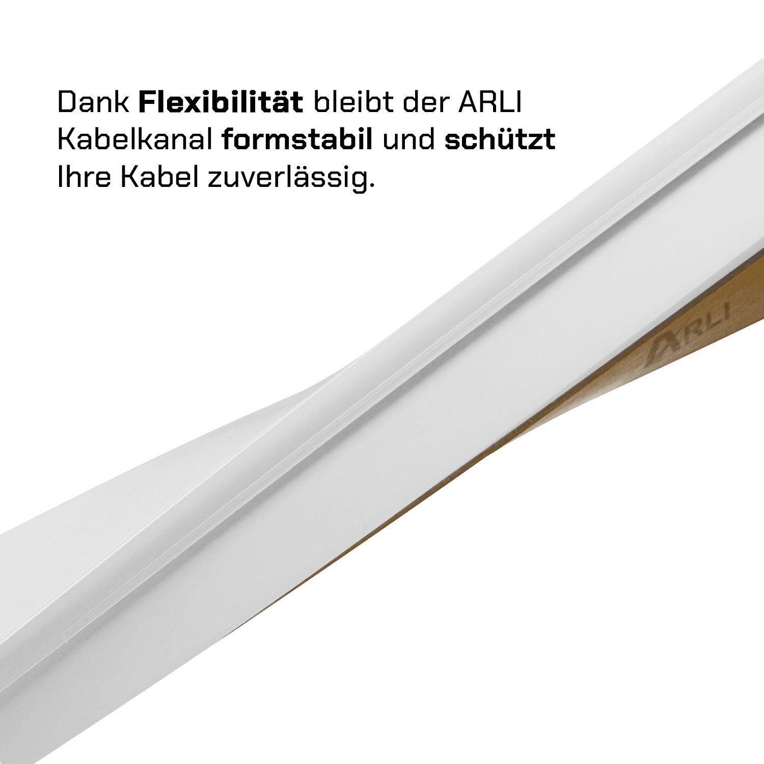 ARLI Kabelkanal Installationskanal Kabelleiste, selbstklebend & schraubbar – Bild 5 von 5