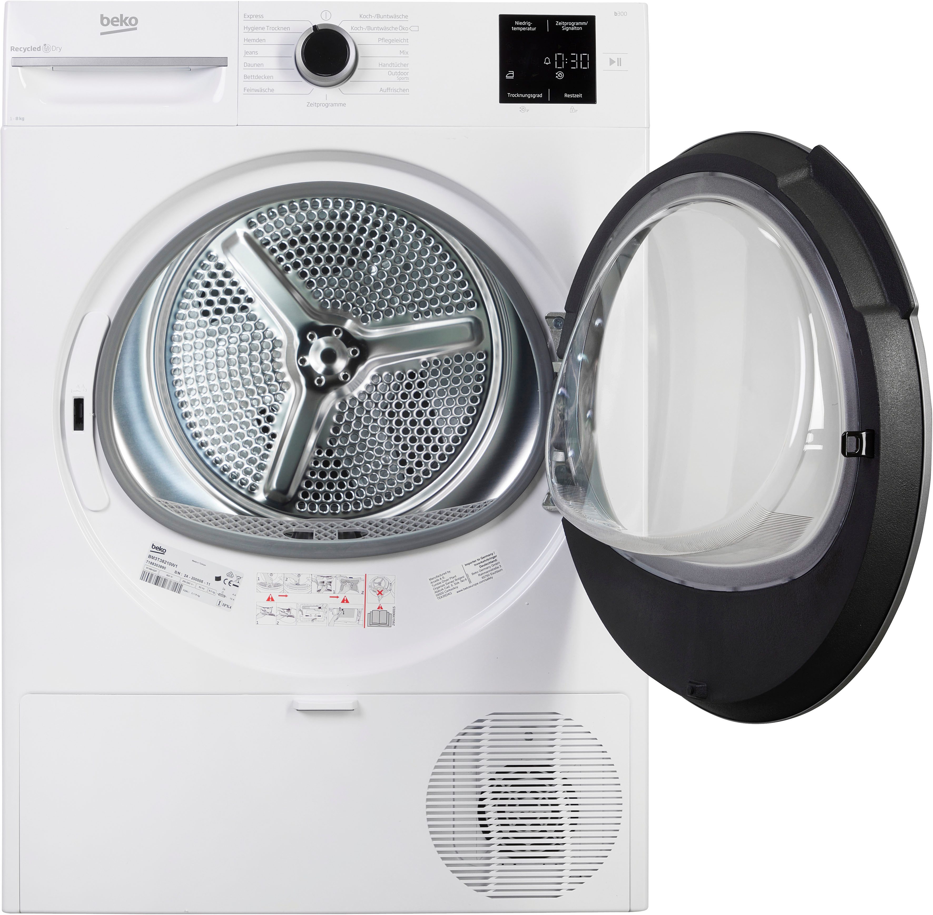 BEKO Wärmepumpentrockner BM3T38210W1, mit Wärmepumpentechnologie