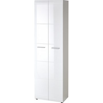 GERMANIA Garderobe Komplette Garderobe Diele Adana 6tlg. Weiß / Hochglanz ca. 246 x 200 x 40 cm