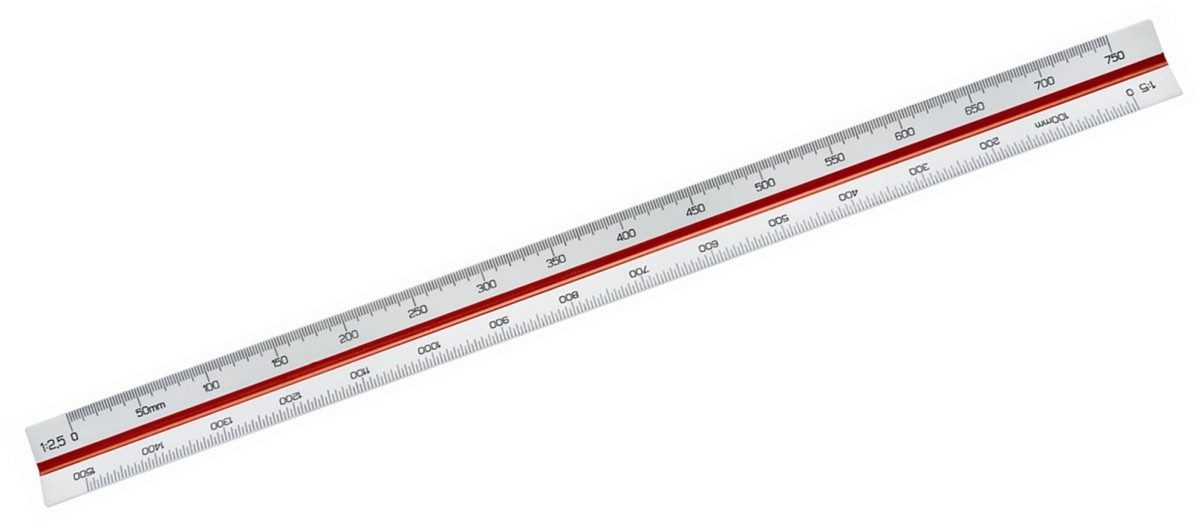 Linex Zeichenlineal Dreikantmaßstab 313 30cm weiß (10 Stück)