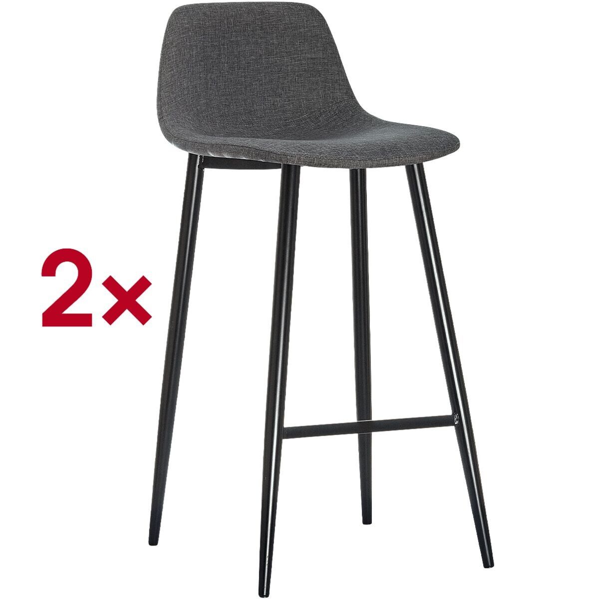 meet Barhocker Must (2 St., 2er-Set), Tresenhocker mit Fußstütze, gepolstert, Sitzhöhe 73 cm