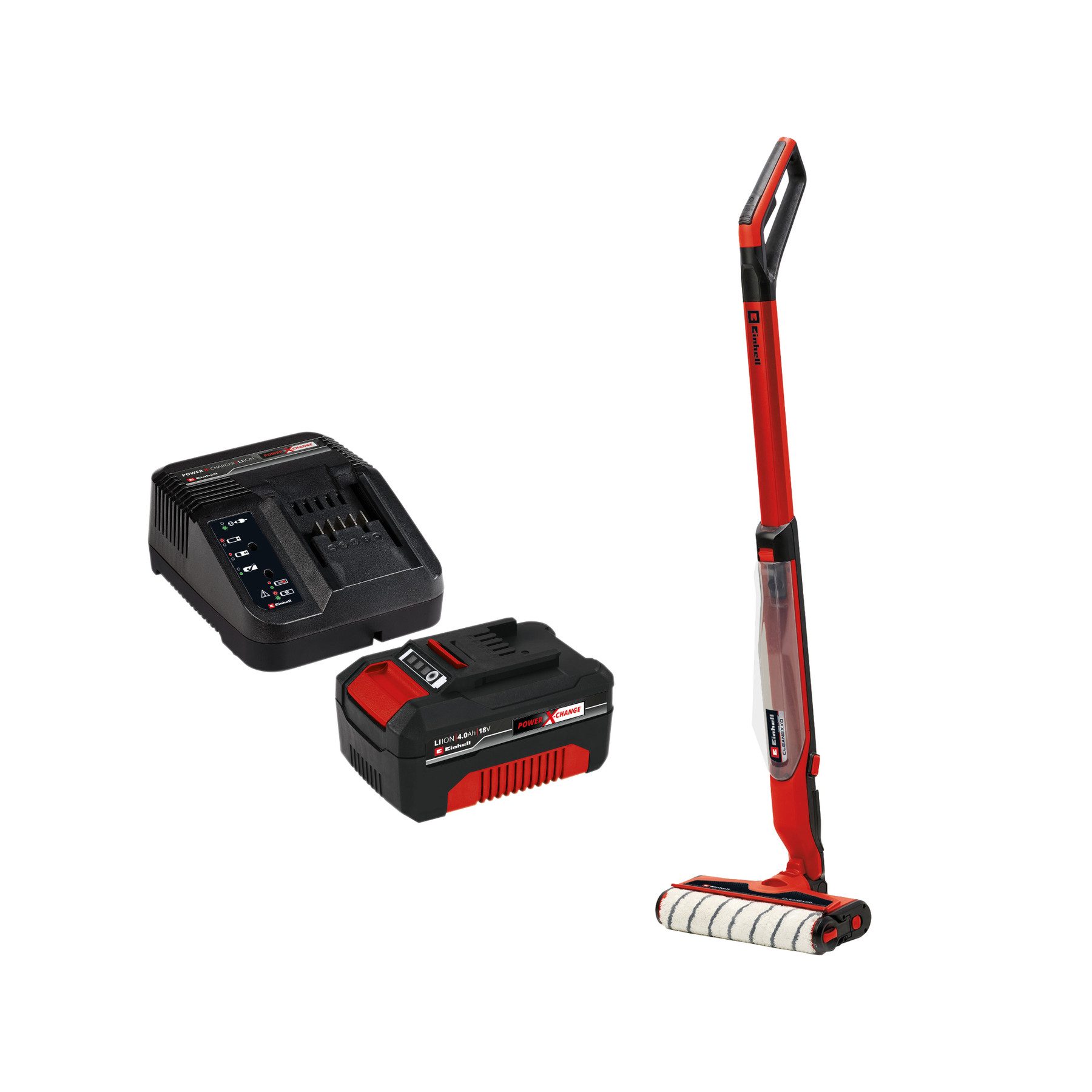 Einhell Bodenstaubsauger EINHELL Akku-Hartbodenreiniger CLEANEXXO Kit (1x 4,0 Ah)