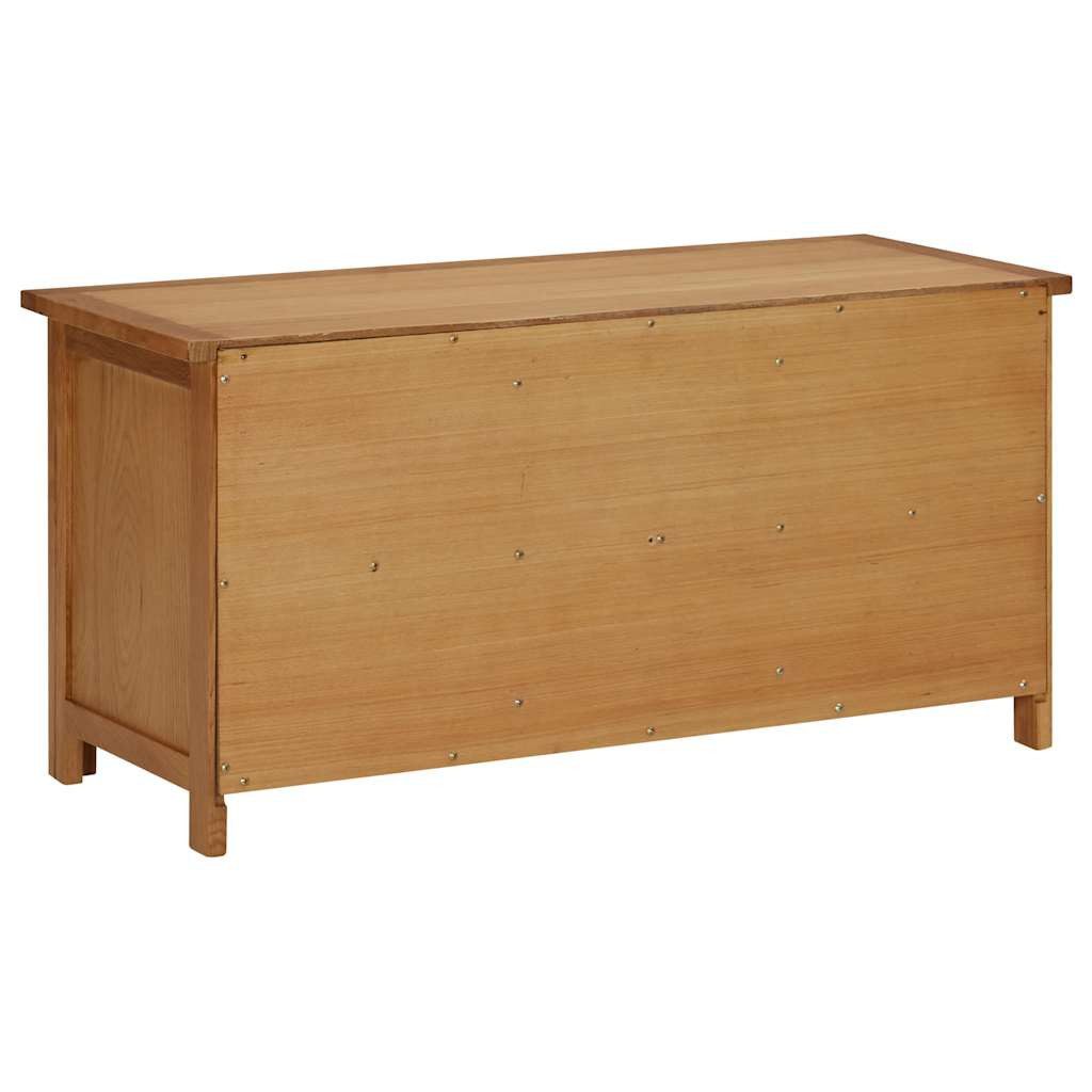furnicato Schuhregal Sitzbank aus massivem Eichenholz 90x37x45 cm natur, 1-tlg., Stabiler Garderobenständer mit 6 Fächern für den Flur oder Eingang