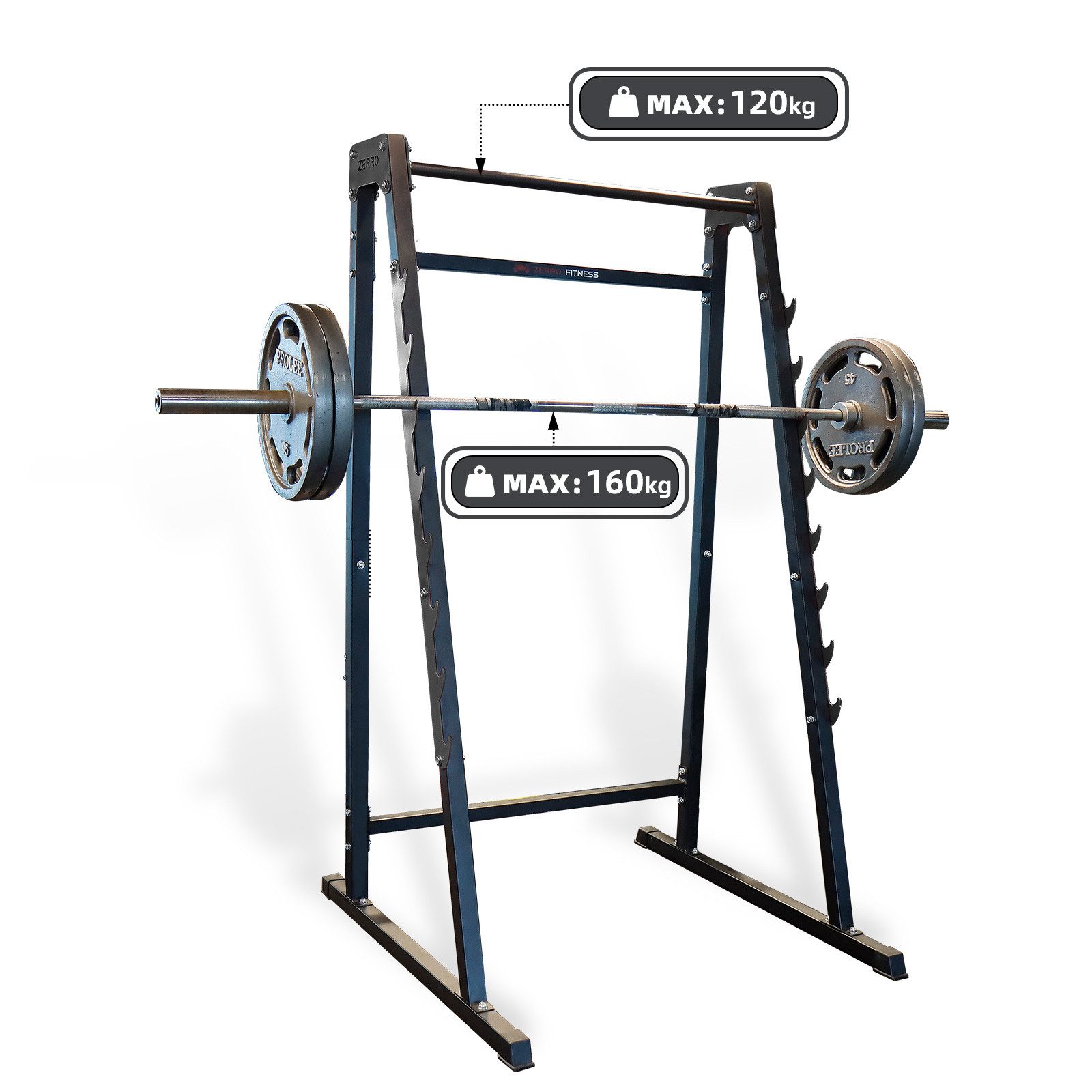 CCLIFE Trainingsstation Squat Rack Langhantelständer Kniebeugenständer 8-Stufen bis 160kg