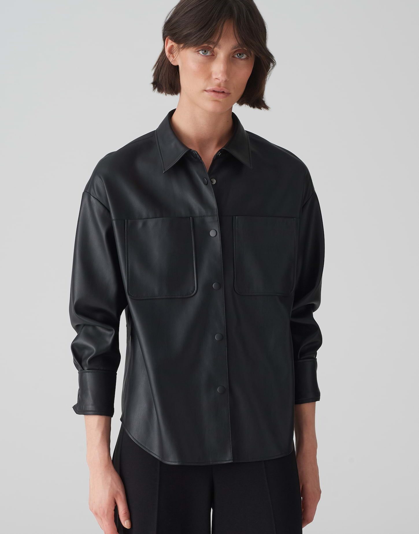OPUS Hemdbluse FIRIUS Regular in Lederoptik günstig online kaufen