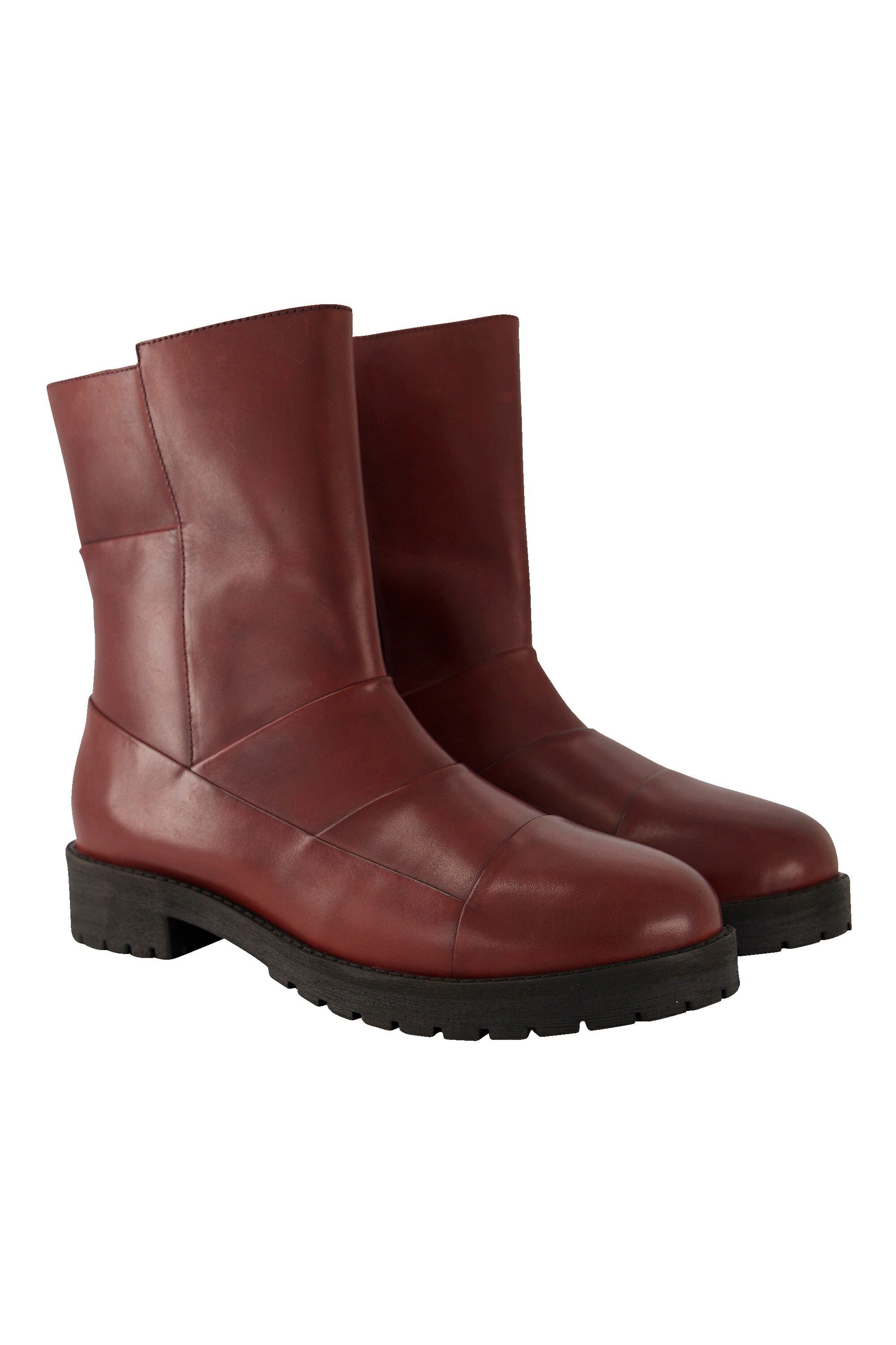 Ulla Popken Leder-Boots Ziernähte Wechselfußbett Weite günstig online kaufen