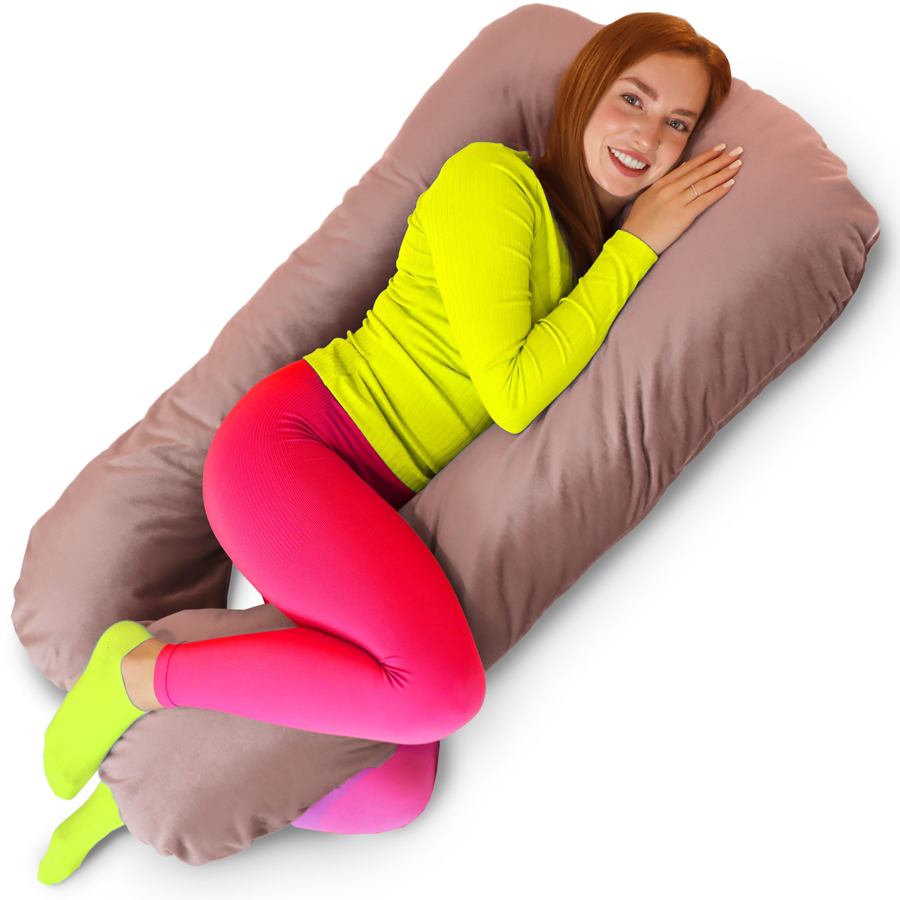 Amilian Seitenschläferkissen - Stillkissen XXL - Schwangerschaftskissen - Pregnancy Pillow, - Lagerungskissen - Seitenschläfer Kissen, mit Füllung und abnehmbarem Bezug - Komfortkissen Erwachsene, Seitenschläferkissen Schwangerschaft - Stillkissen - Schlafkissen