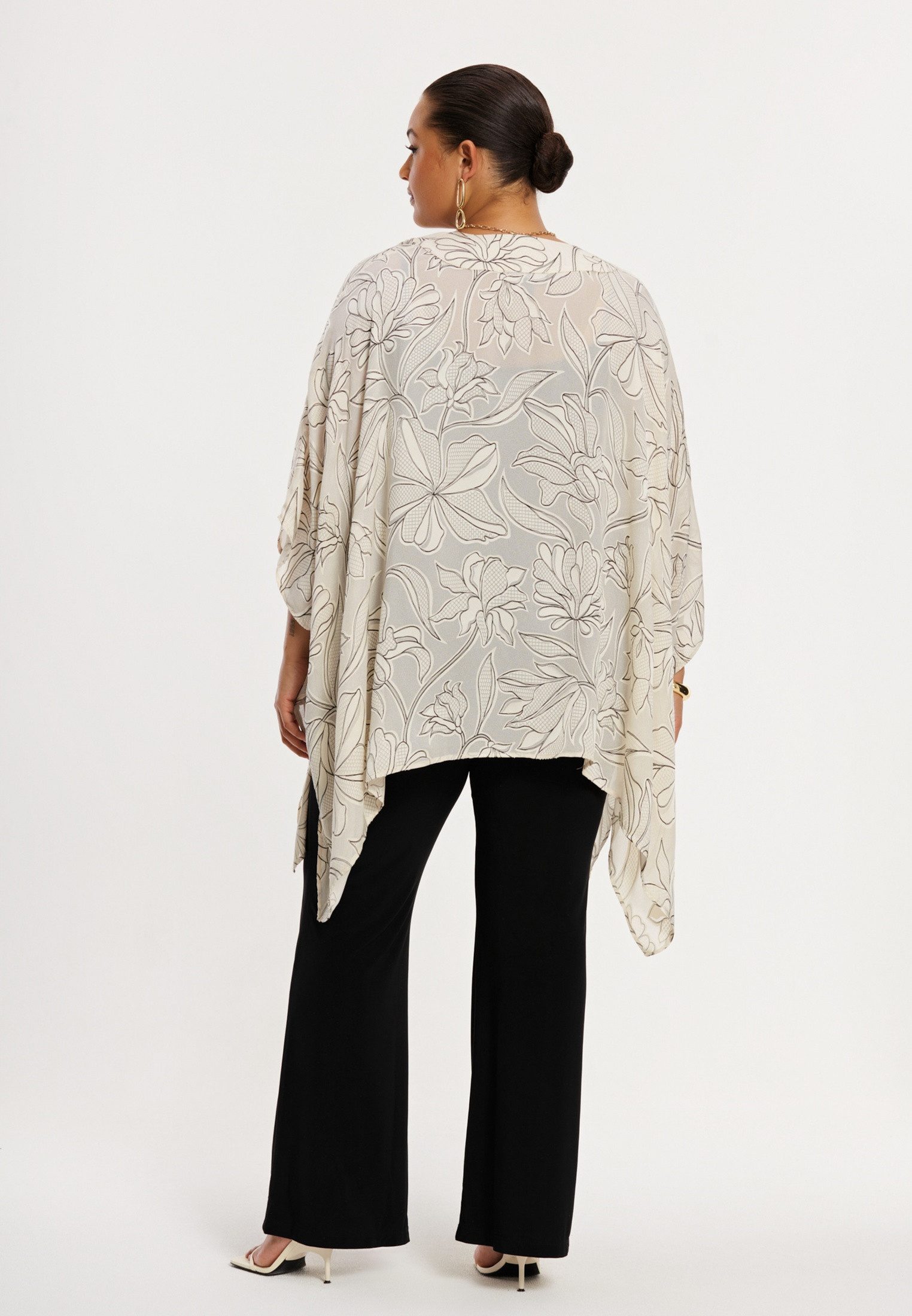 YOEK Cardigan Damen Kimono mit Druck