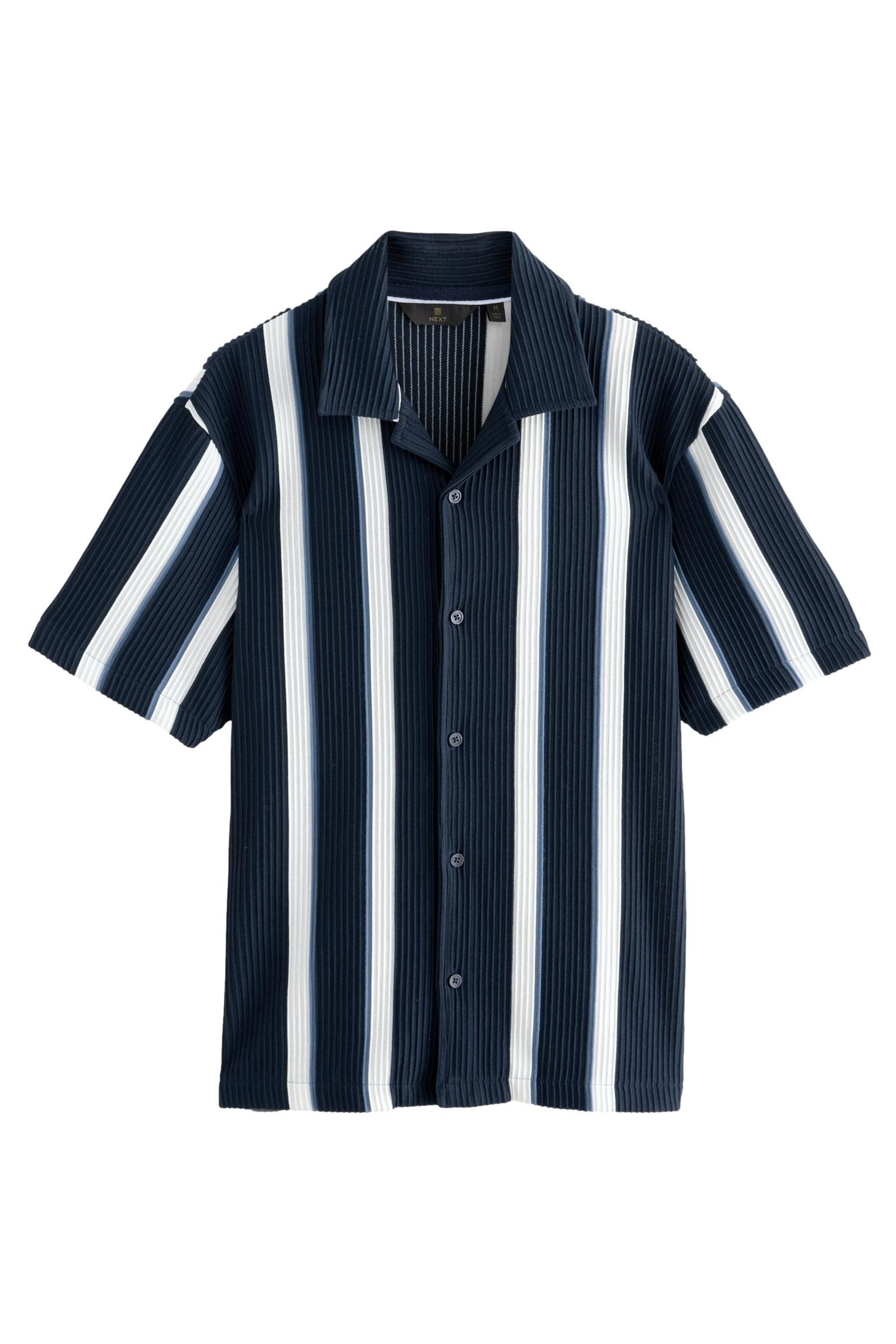 Next Kurzarmhemd Texturiertes Jersey-Hemd mit Streifen günstig online kaufen