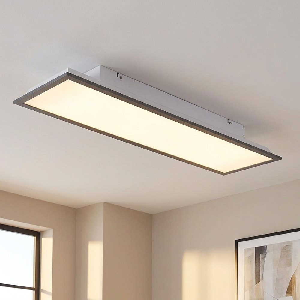 GLOBO LIGHTING LED Deckenleuchte, LED-Leuchtmittel fest verbaut, Aufbau Panel in rechteckiger Form Alu Deckenpanel weiß