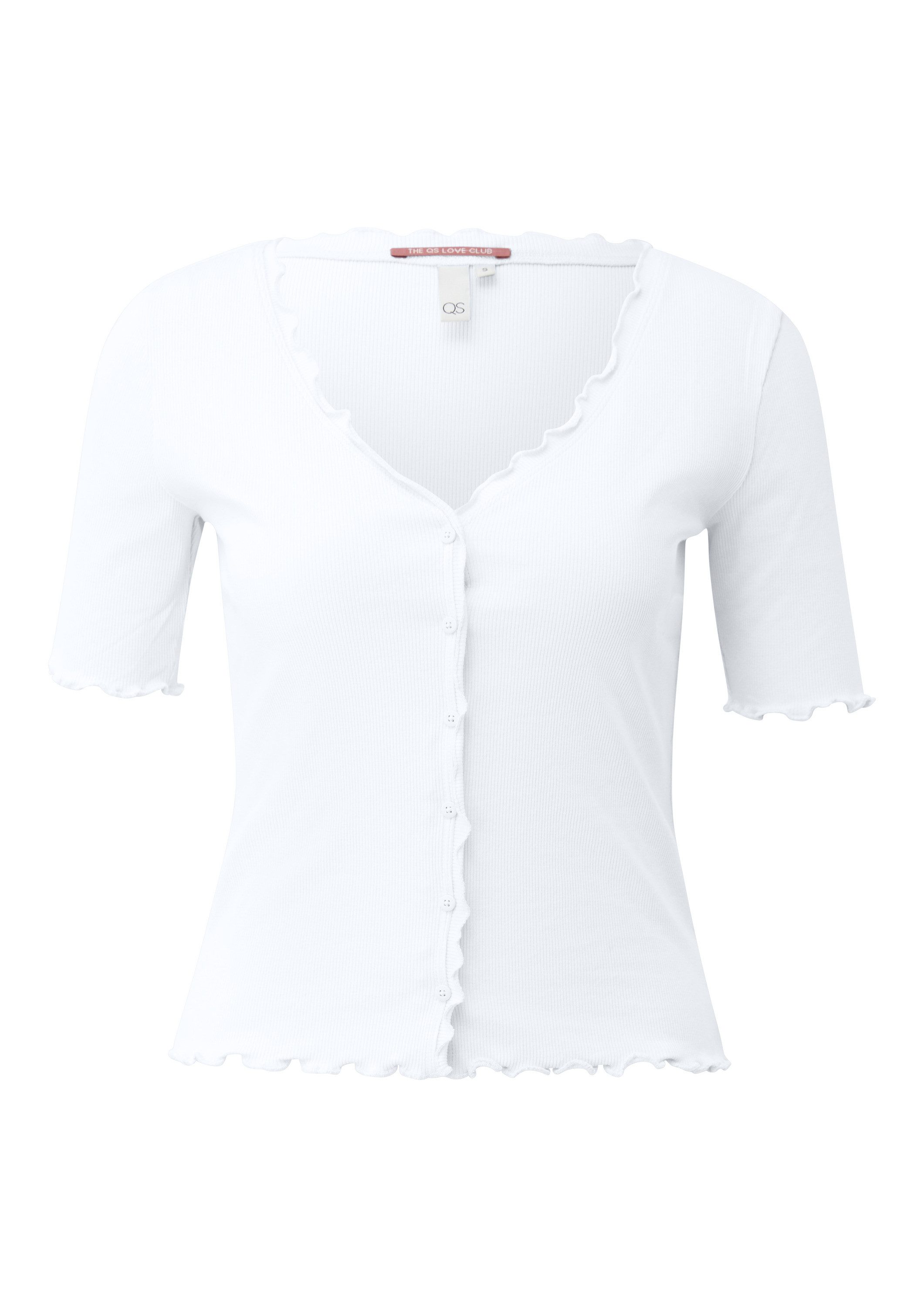 QS Kurzarmshirt T-Shirt Shirtjacke günstig online kaufen