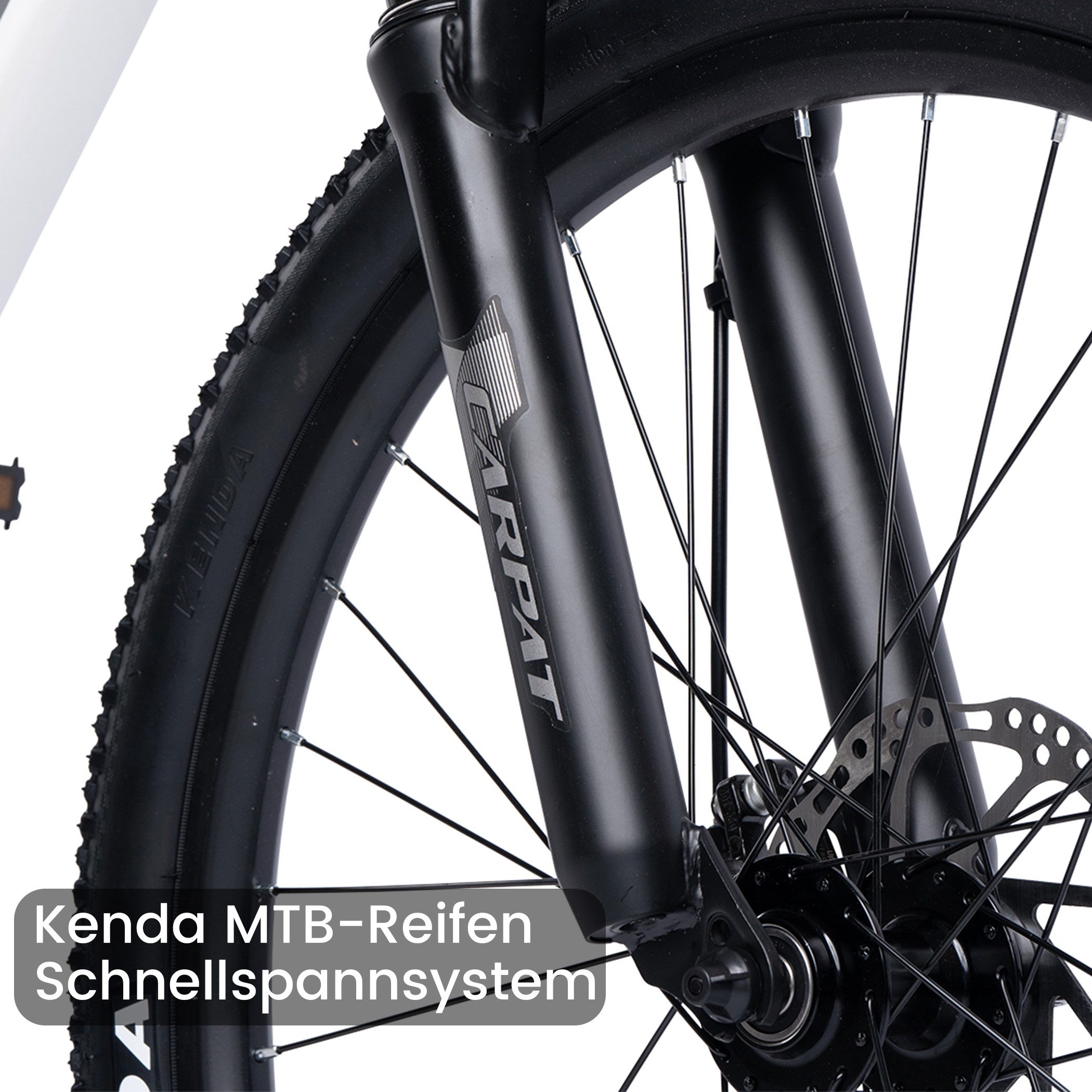 CARPAT SPORT Mountainbike 24 26 27.5 Zoll Fahrrad für Herren Damen, Mädchen und Jungen, 21 Gang Shimano Tourney Schaltwerk, Kettenschaltung, Aluminium Rahmen, Jugendfahrrad MTB Hardtail Fahrrad