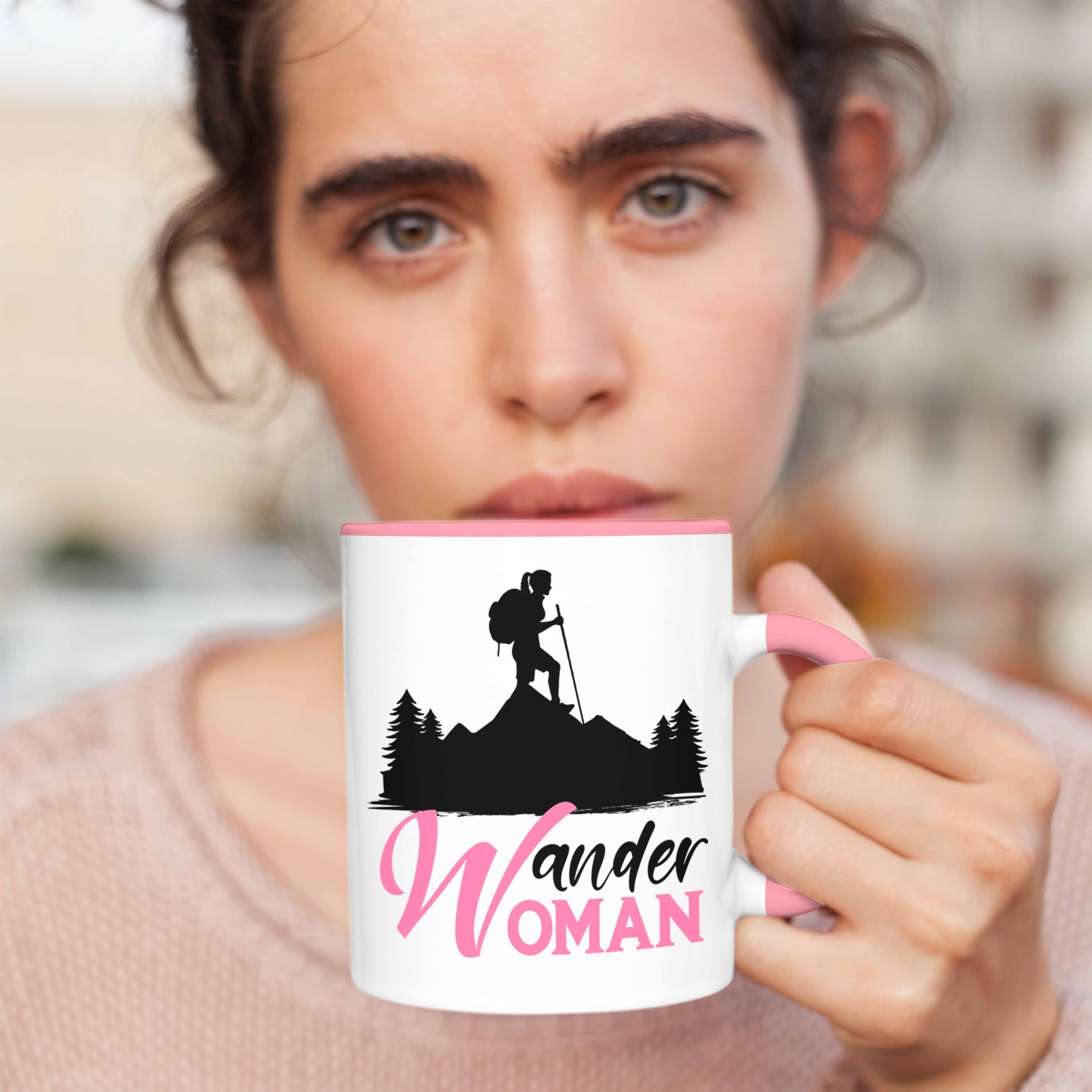 Tasse Wander - Trendation Geschenkidee Lustige Woman Frauen Wandern Geschenk zum Rosa Wandern Trendation Tasse Tasse