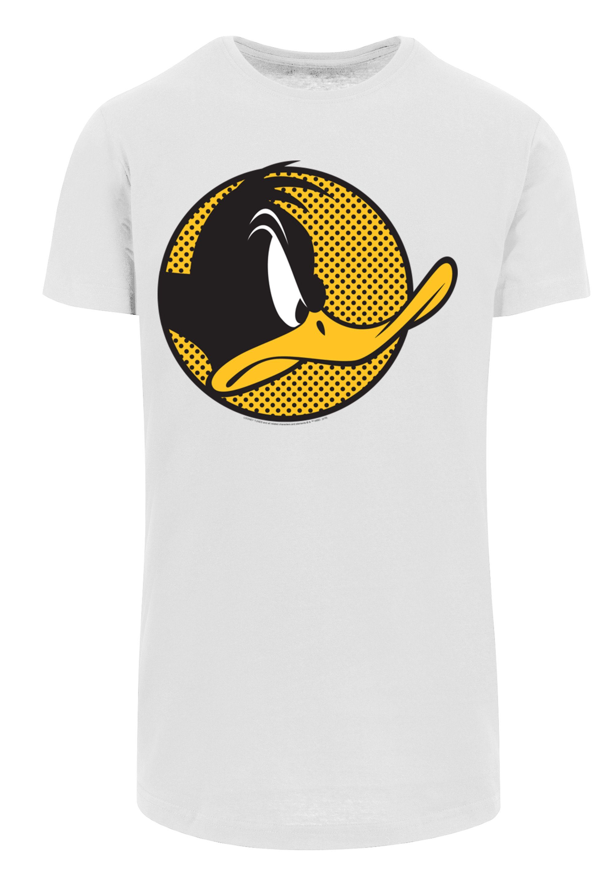 F4NT4STIC Kurzarmshirt Herren Daffy Duck Long with (1-tlg) -WHT Dotted Shaped Tee Profile