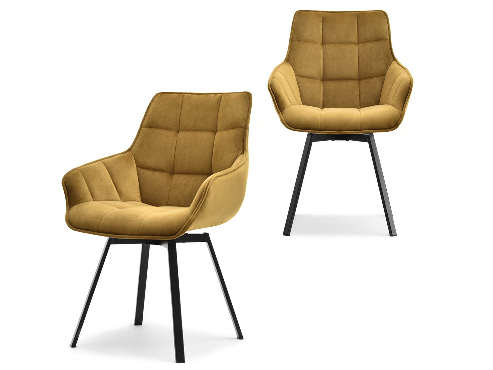 Compleo Drehstuhl bequemer (2 St) Stuhl mit Armlehnen ARUBAS, Elegant und modern design