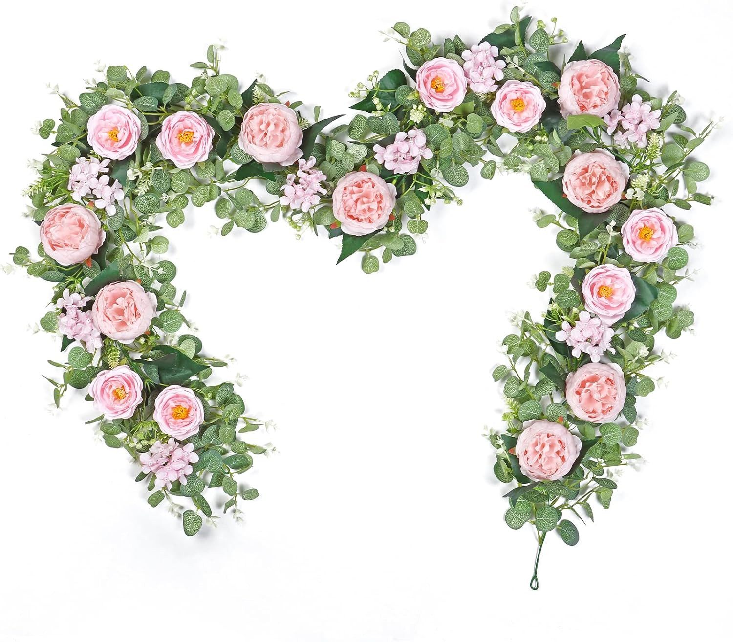 Kunstblume Künstliche Blumen 8 Kamelien, Heimdekoration Hofdekoration, 76,77 Zoll, MOPUEA, Wetterfest pflegeleicht biegsam wiederverwendbar realistische Blüten