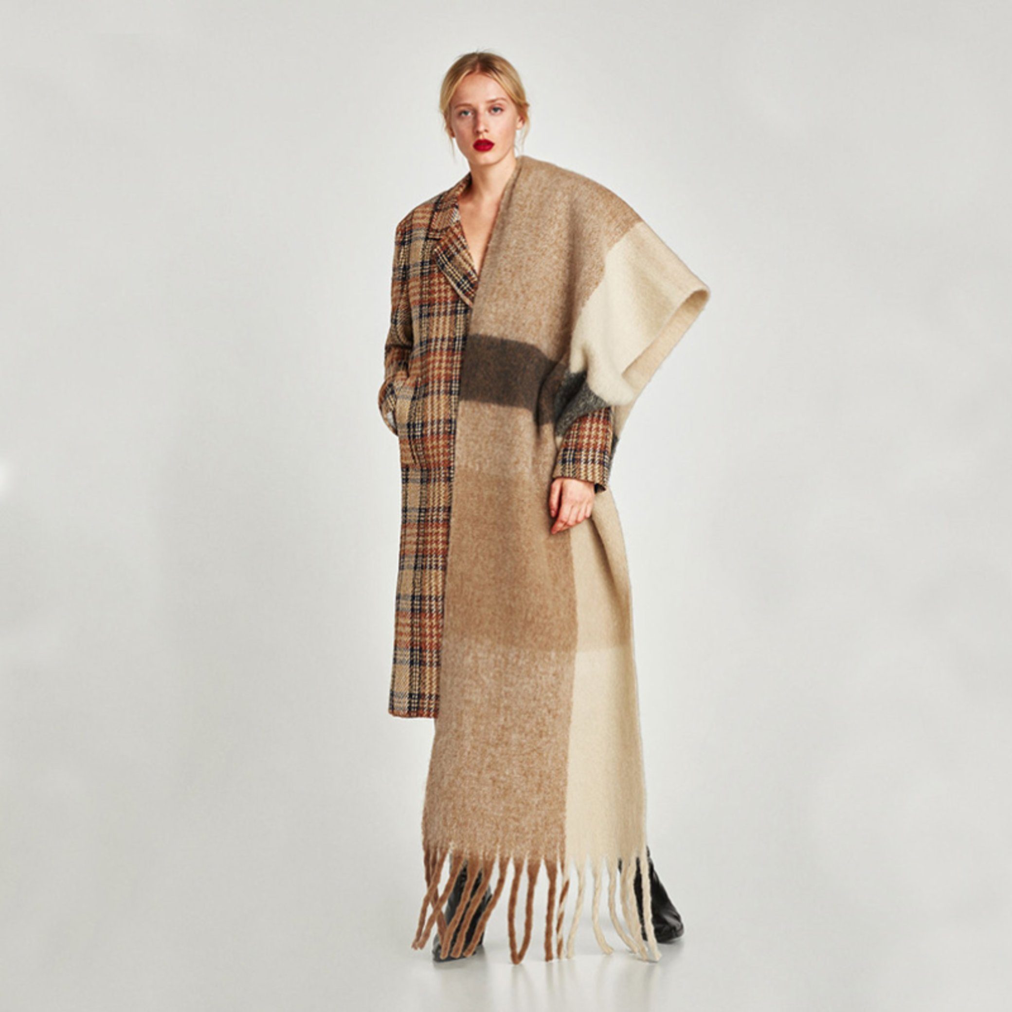 Reisen Modeschal warm Union thickened braun Women's scarf, plaid (1-St)