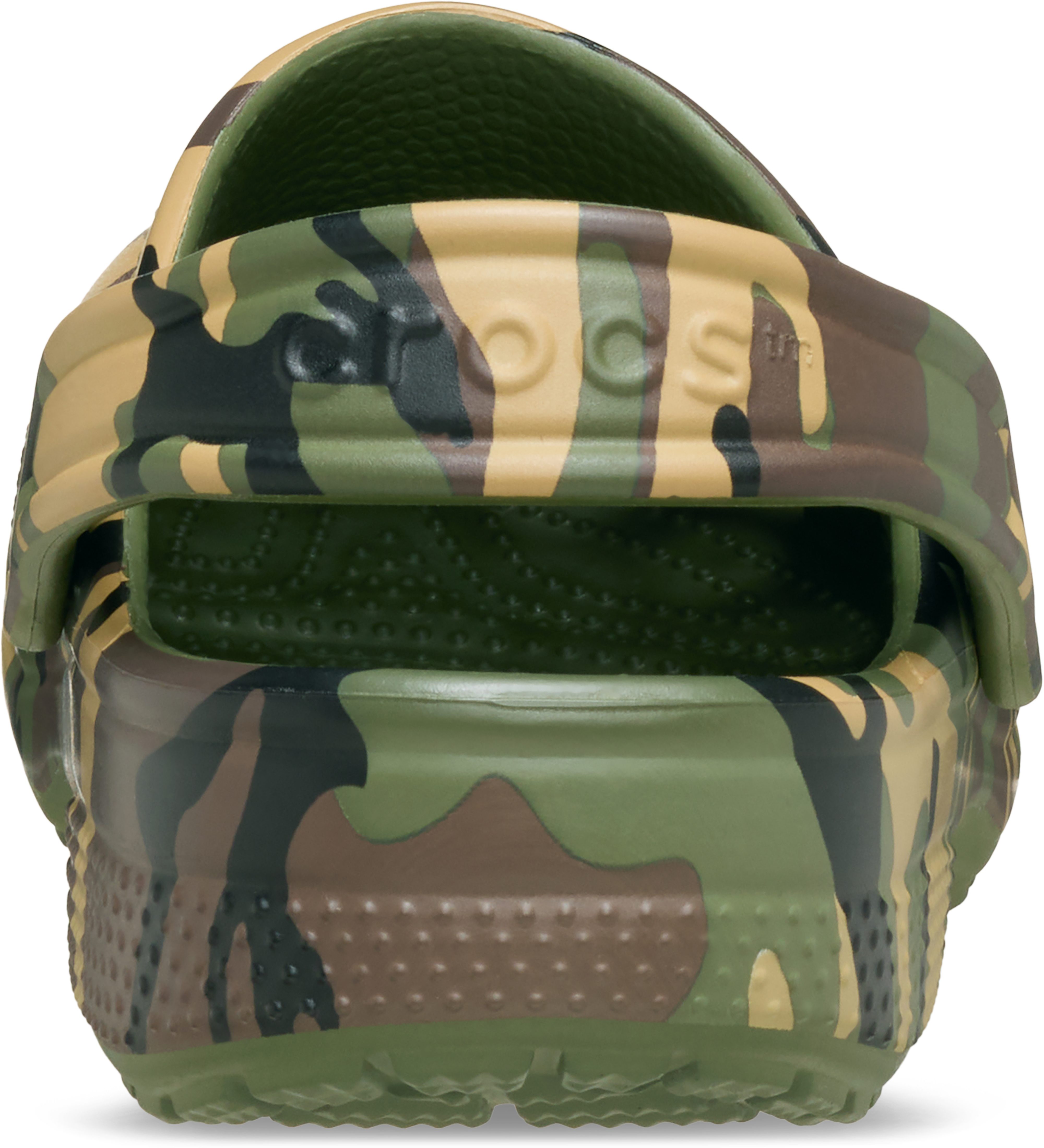 Crocs Classic Camouflage Clog Clog Sommerschuh, Strandschuh, Sandale, Hausschuh mit Lüftungsöffnungen