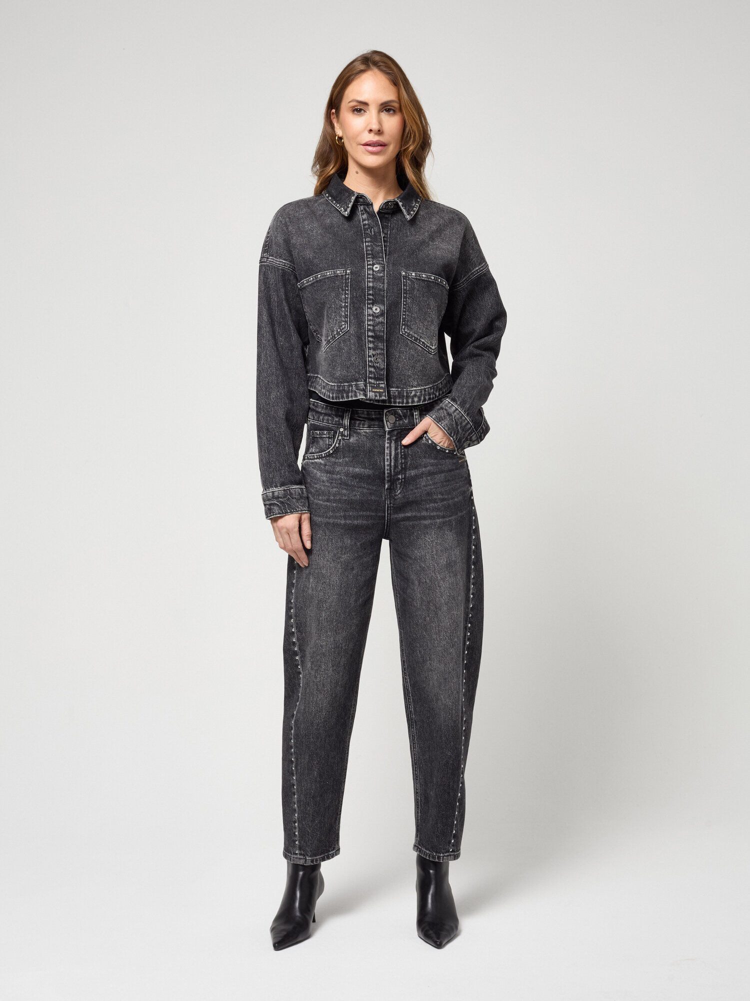 GANG Jeansjacke 94LUNA CROPPED mit Hemdkragen – Bild 4 von 5