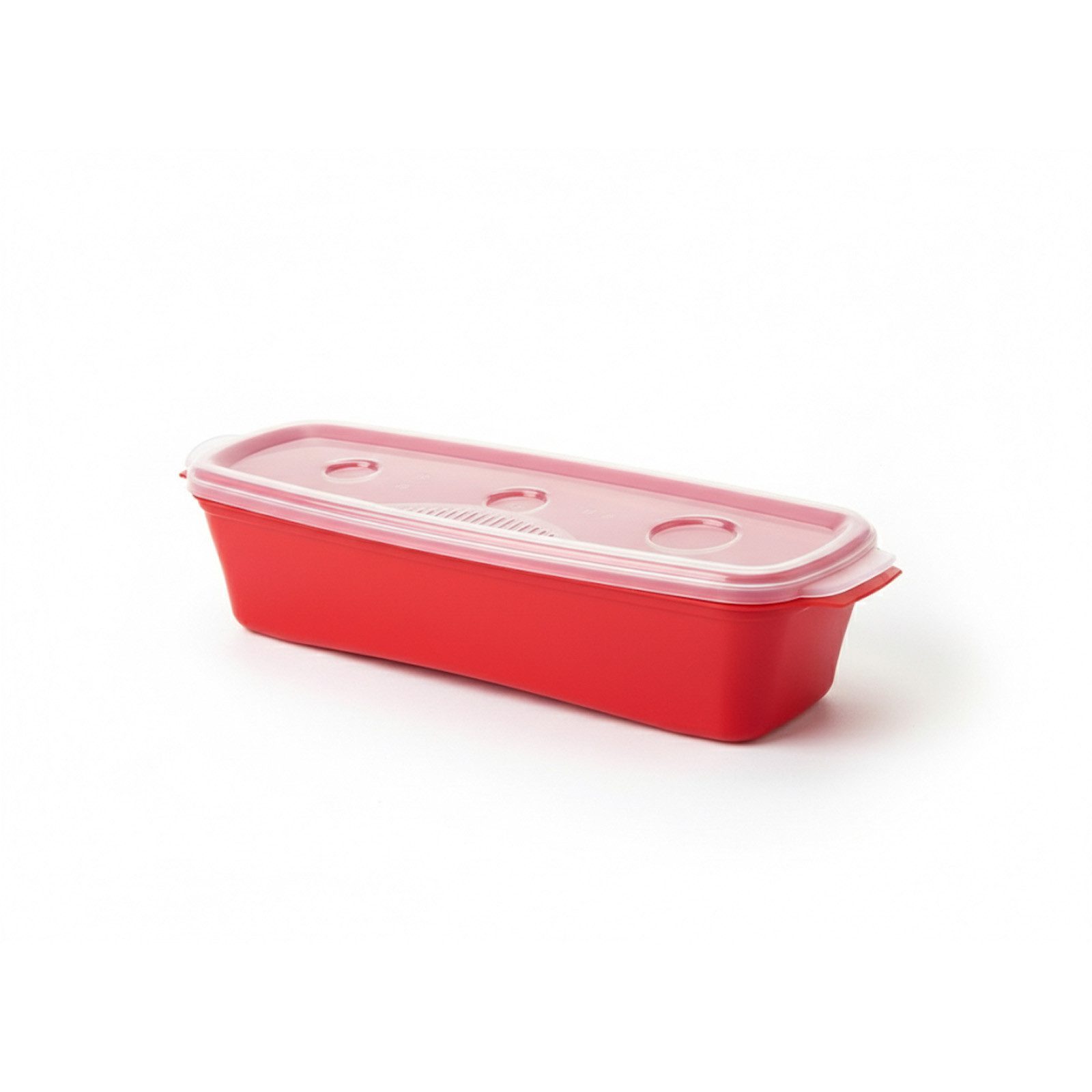 HAC24 Mikrowellenbehälter Mikrowellen Nudelkocher Pastakocher Nudel Spaghetti Pasta Kocher, Rot bis zu 150g Deckel mit Portionierer