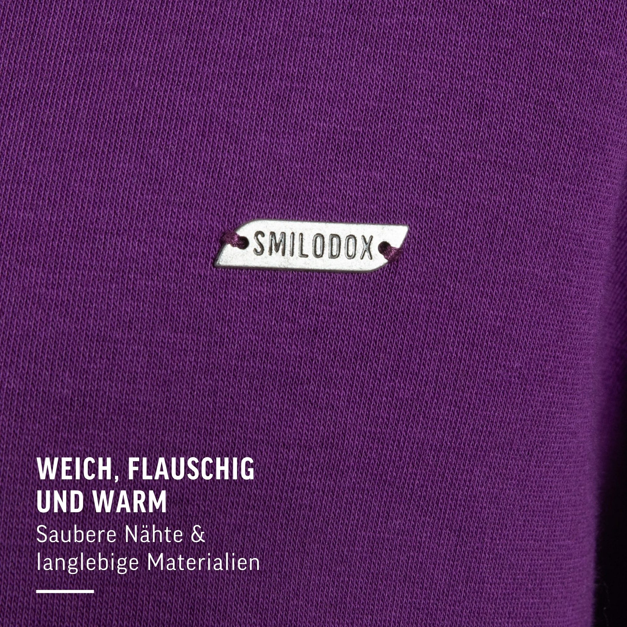 Hoodie Lyanna, Oversize Zip Kapuzenpullover mit Reißverschluss, Flauschig