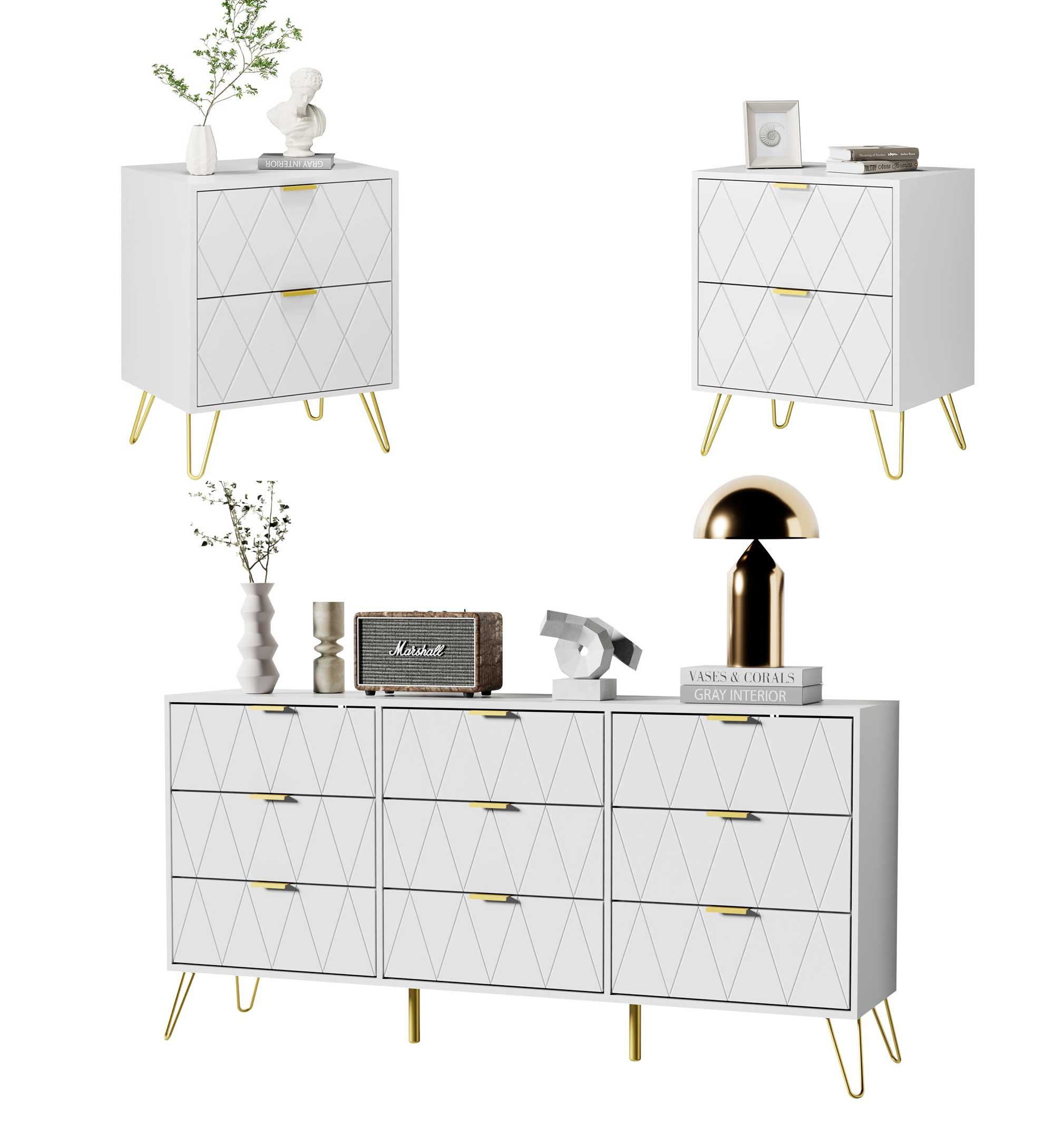 UEV Schlafzimmer-Set 3er-Set Schlafzimmermöbel, Möbelset im günstig online kaufen