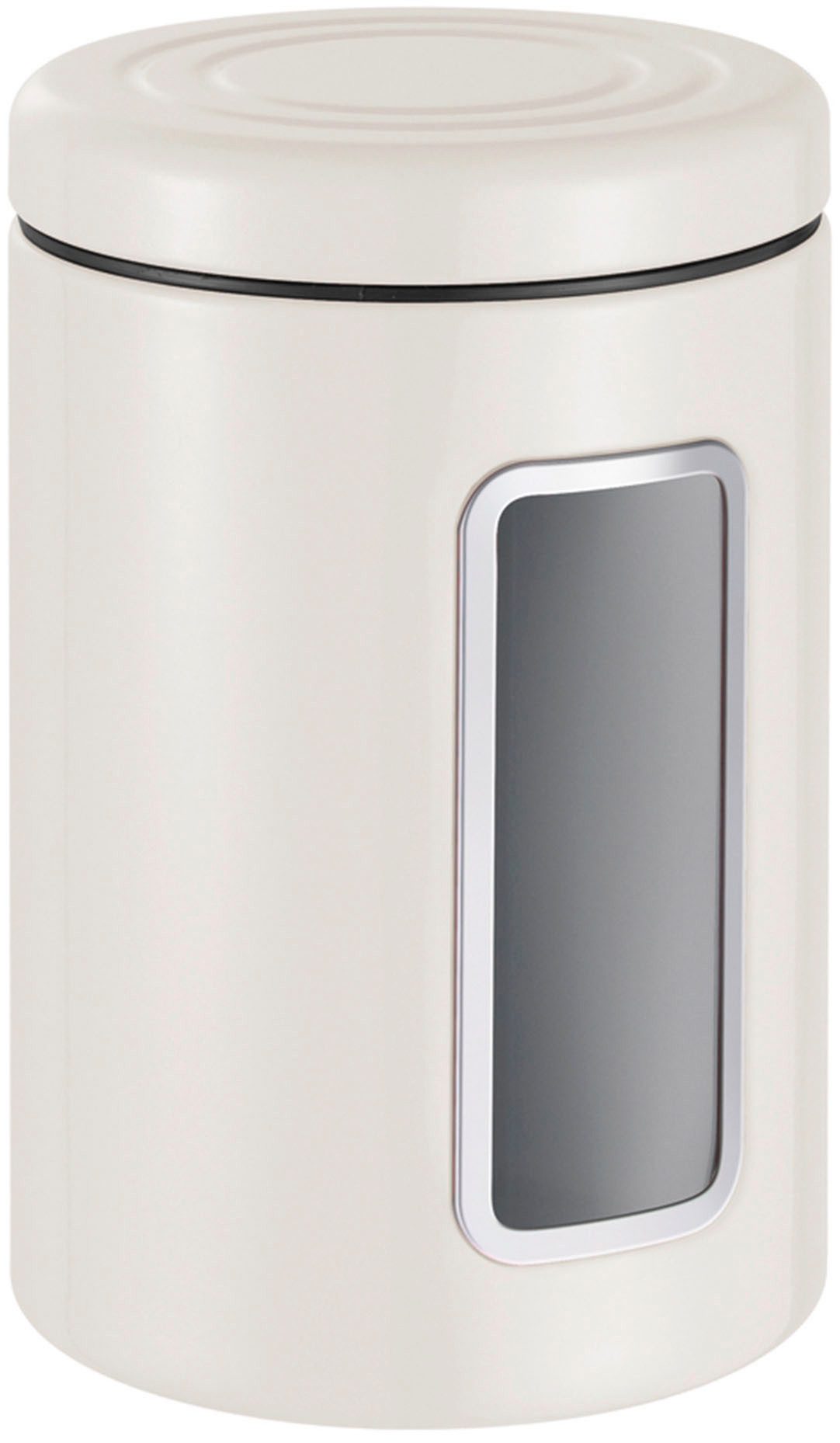 WESCO Vorratsdose Classic Line, Stahlblech, (1-tlg), Deckel mit Kunststoffring / Sichtfenster aus Acryl, 2 L