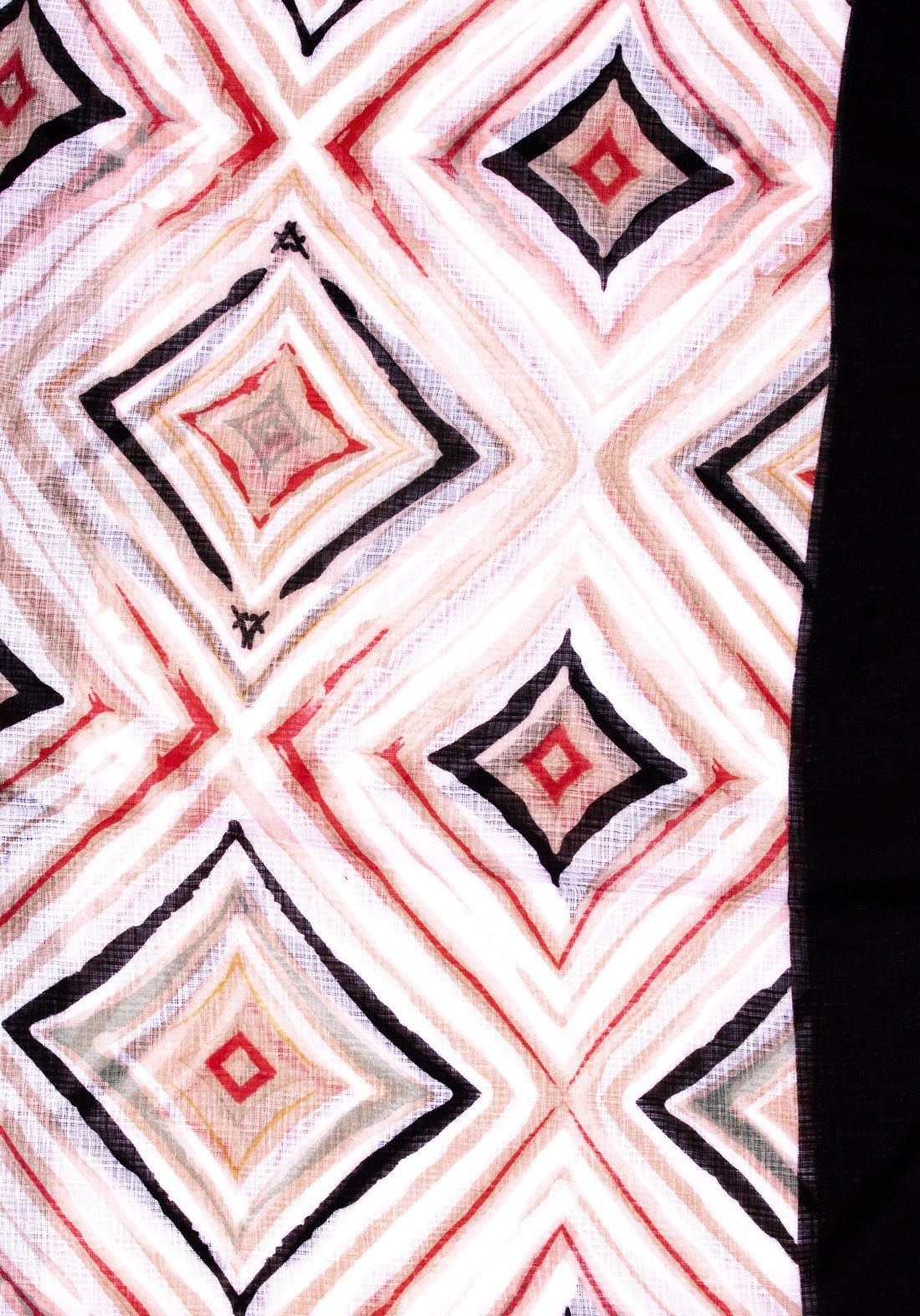 Loop, Farben Loopschal geometrisch gemusterter Faera Damen Schal verschiedene und Einheitsgröße Damen leichter schwarz weicher Rundschal
