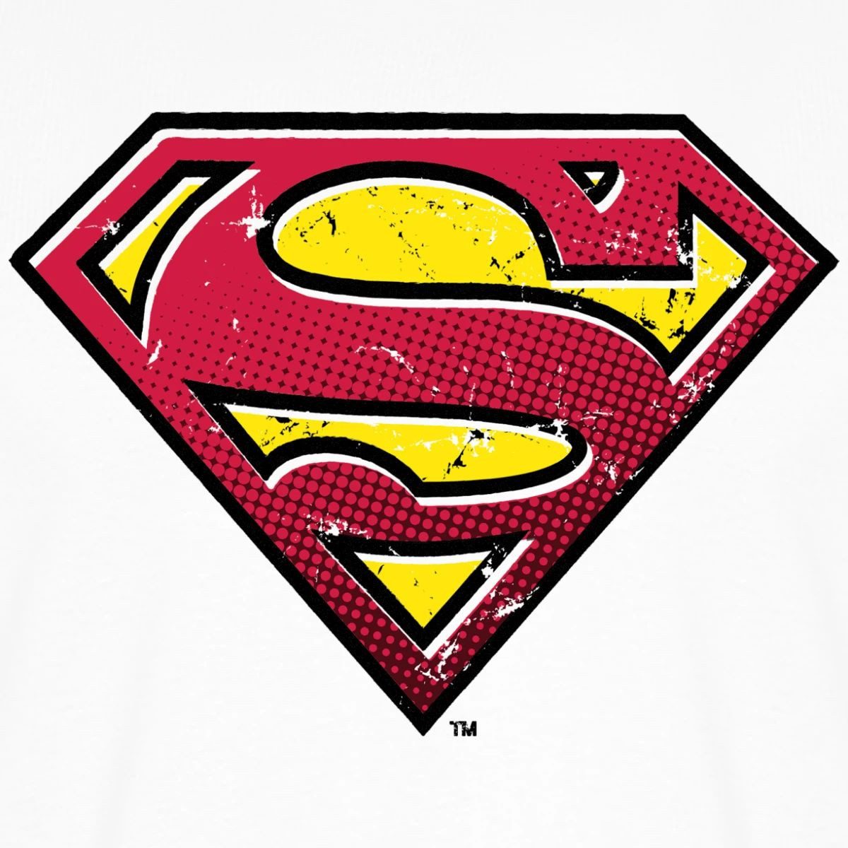 Spreadshirt T-Shirt DC Comics Superman Logo Used Look Punkte Style Männer P günstig online kaufen