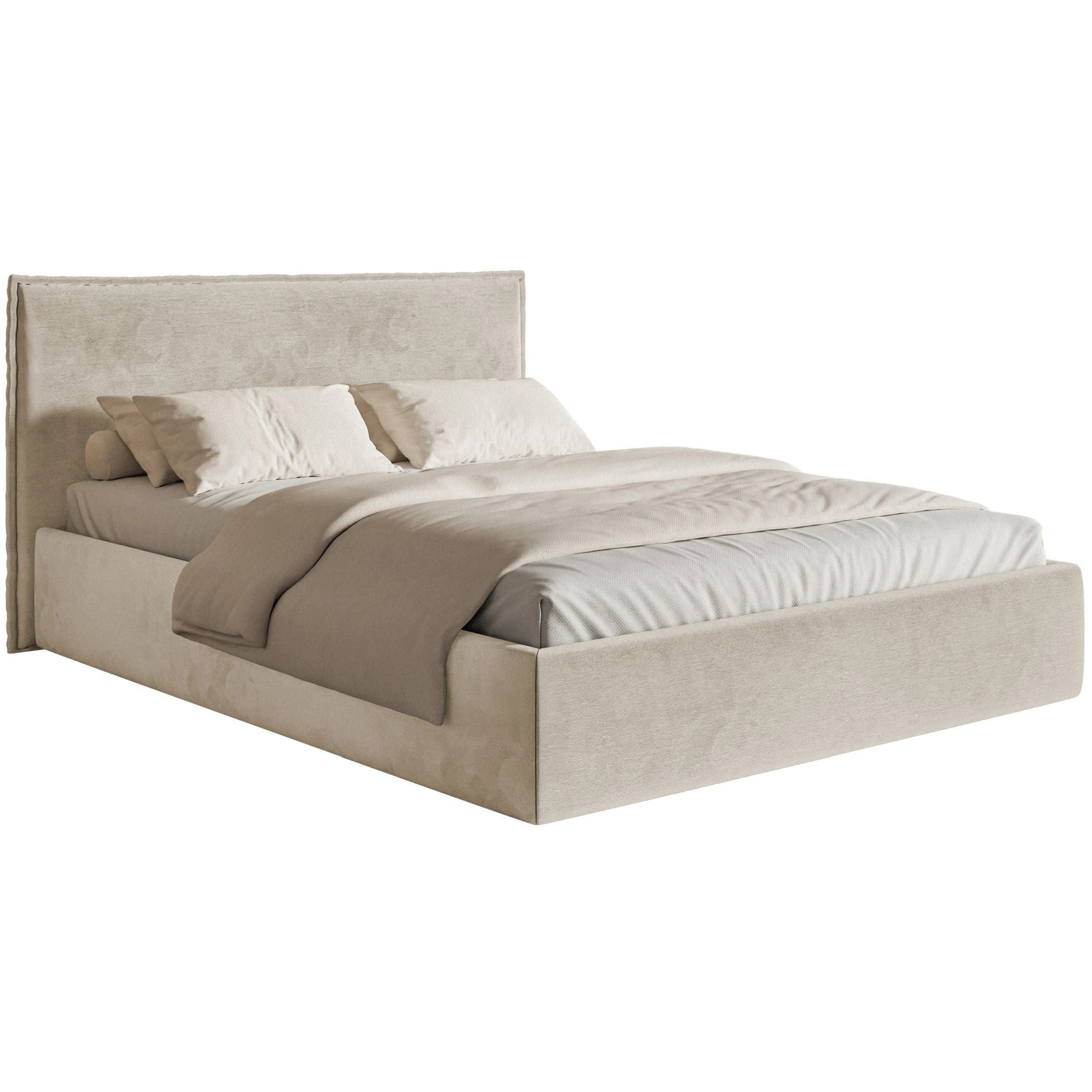 Selsey Polsterbett SOFTIE SLIM, Polsterbett kompakt mit / ohne Bettkasten, Chenille / Samt, 140–200 cm