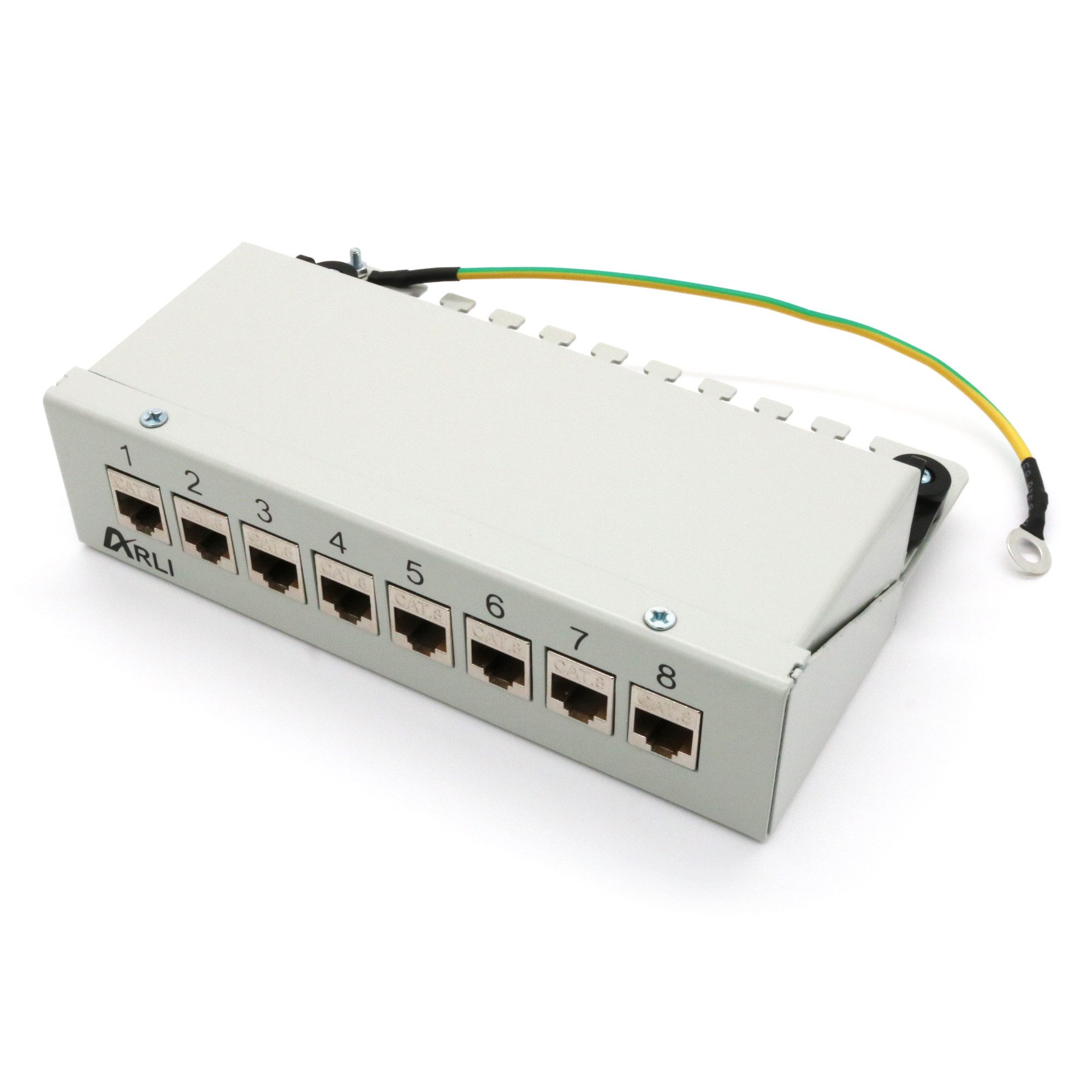 Patchpanel inkl. 8x Keystone Cat8.1 Module Netzwerk-Patch-Panel