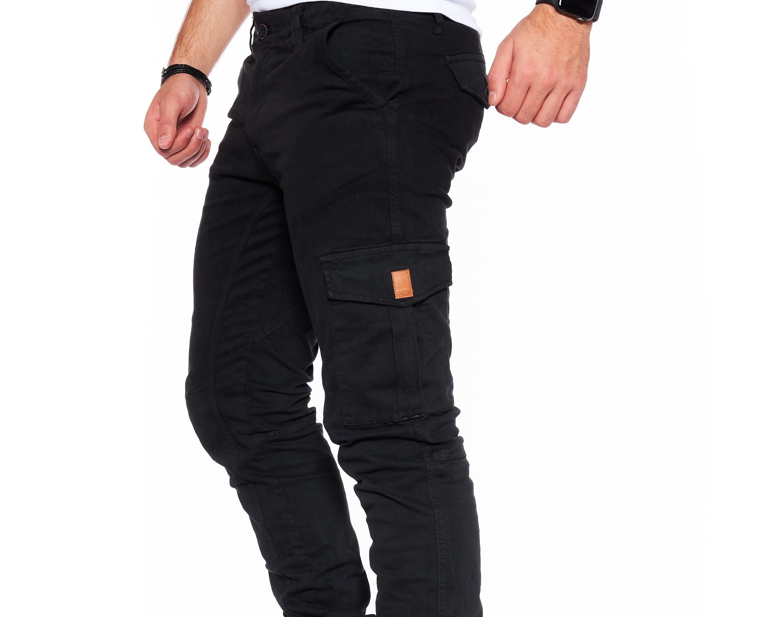 Cargohose männer Styleko Hose Herren 8002 Cargohose Styleko Black Chino Cargohose Cargohose