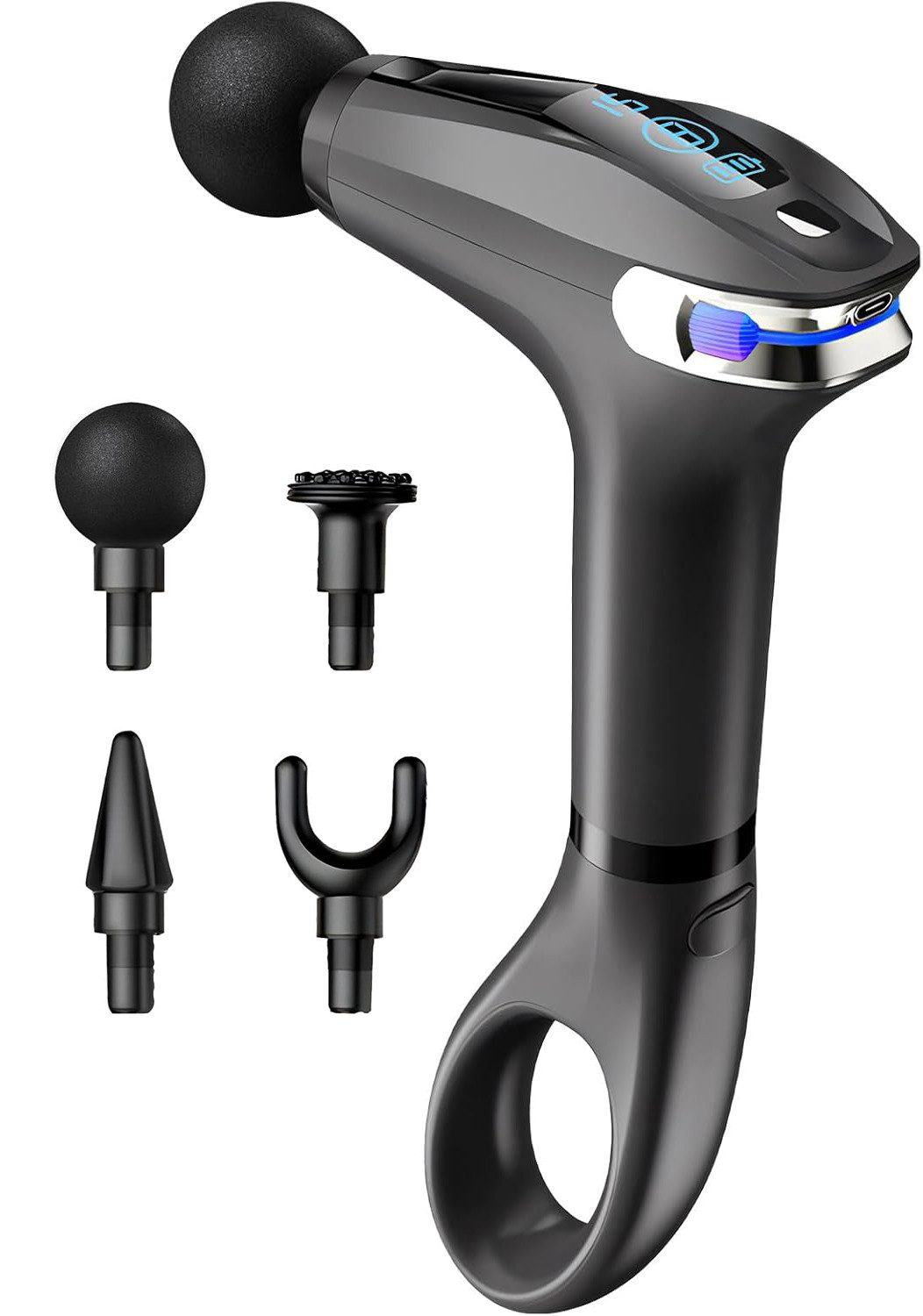 SinLaw Massagepistole Deep Tissue Massage Gun, Muskelentspannung Percussion Massage Gun, 1-tlg., 8 Stufen der Kraftregulierung, 15-Minuten-Timer, verlängerter Griff