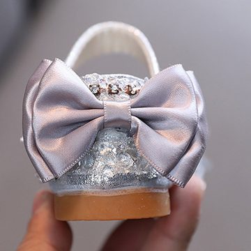 Daisred Mädchen Ballerinas Prinzessin Schulschuhe Party Schuhe mit Schleife Mary-Jane-Schuhe
