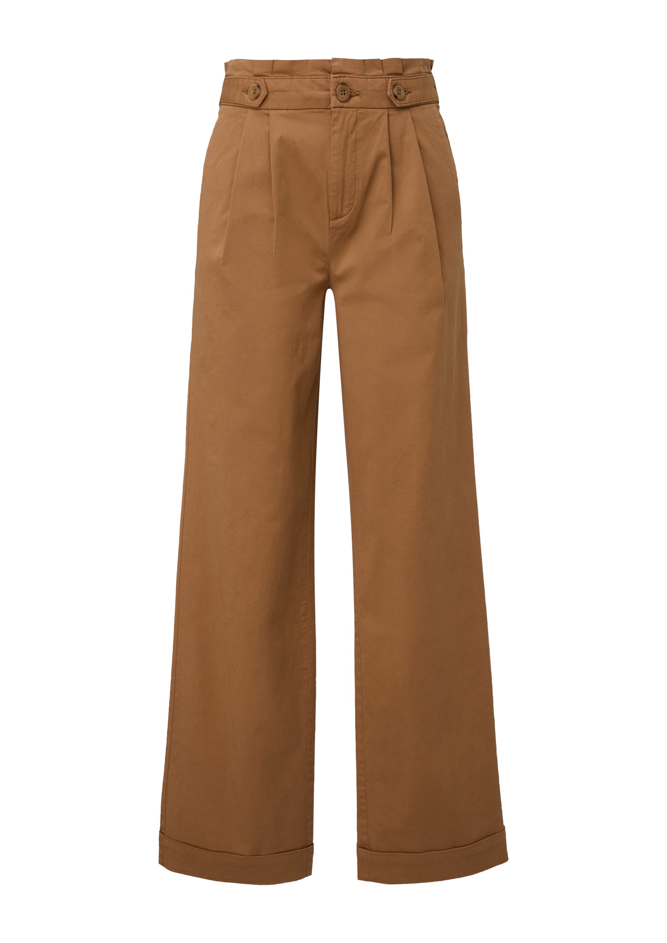 s.Oliver Chinos Hose Regular: Twill-Hose mit Bundfalten