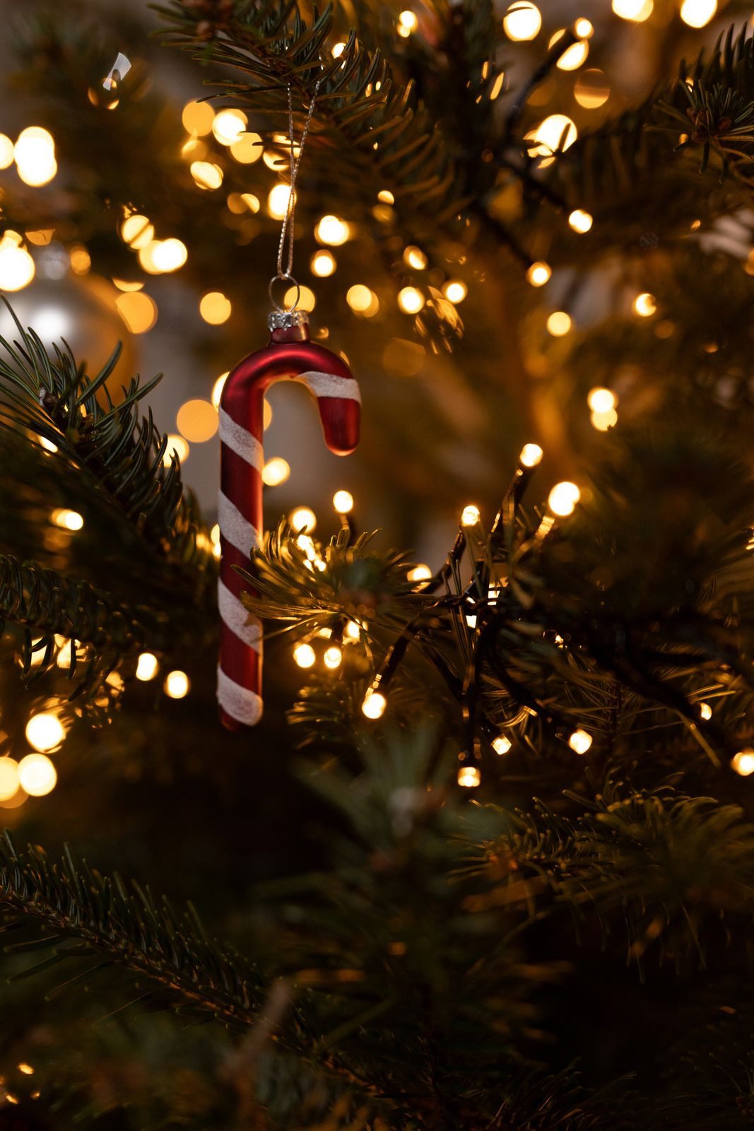 BURI Christbaumschmuck Deko Zuckerstangen 3er-Set aus Glas 12cm Weihnachtsdeko Baumschmuck