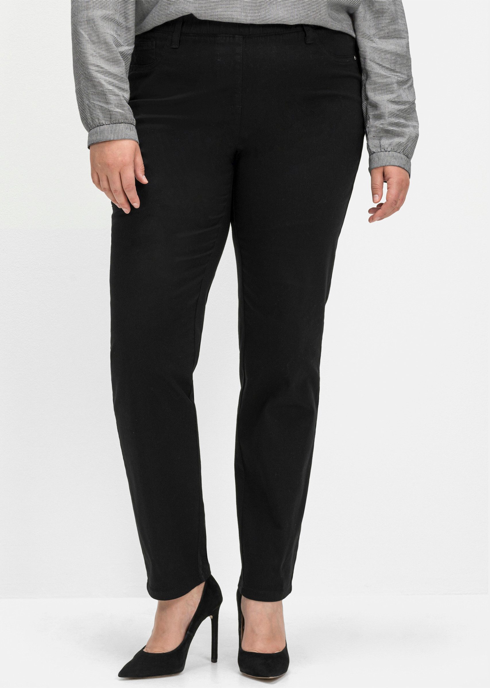 Sheego Jerseyhose Schlupfhose Innenbeinlänge ca. 81 günstig online kaufen