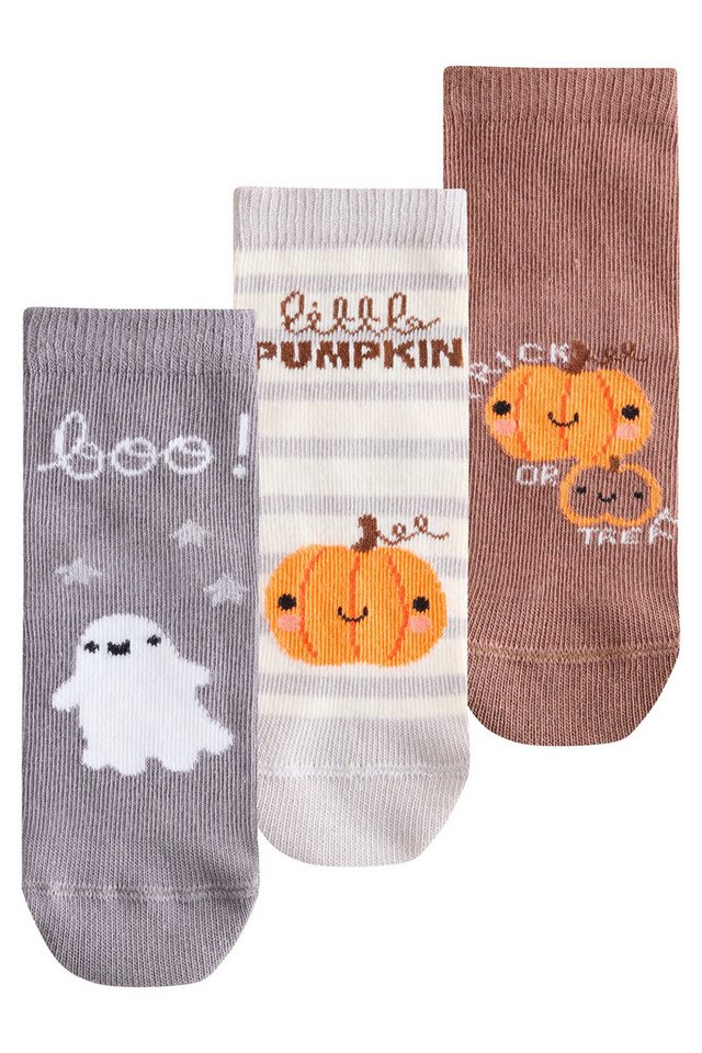 Next Basicsocken Socken mit Halloweenmotiv und Baumwolle, 3er-Pack (3-Paar)