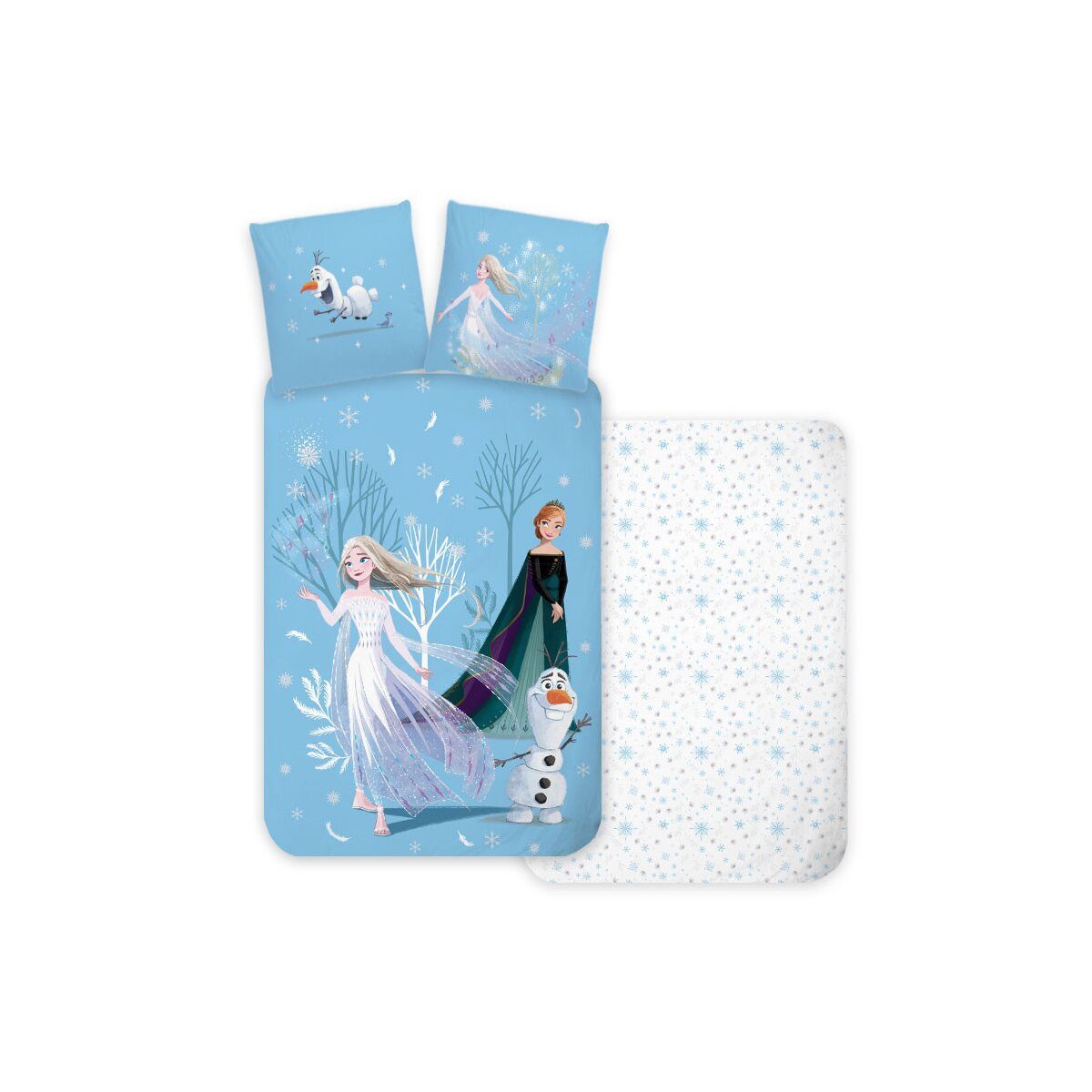 Disney Bettwäsche Disney Eiskönigin Snowing Day Bettwäsche 140×200 cm, 70×90 cm, 100% Baumwolle