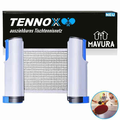 MAVURA Tischtennisnetz TENNOX ausziehbares Tischtennis Netz für jeden Tisch, Indoor & Outdoor tragbar Ping Pong Netzgarnitur