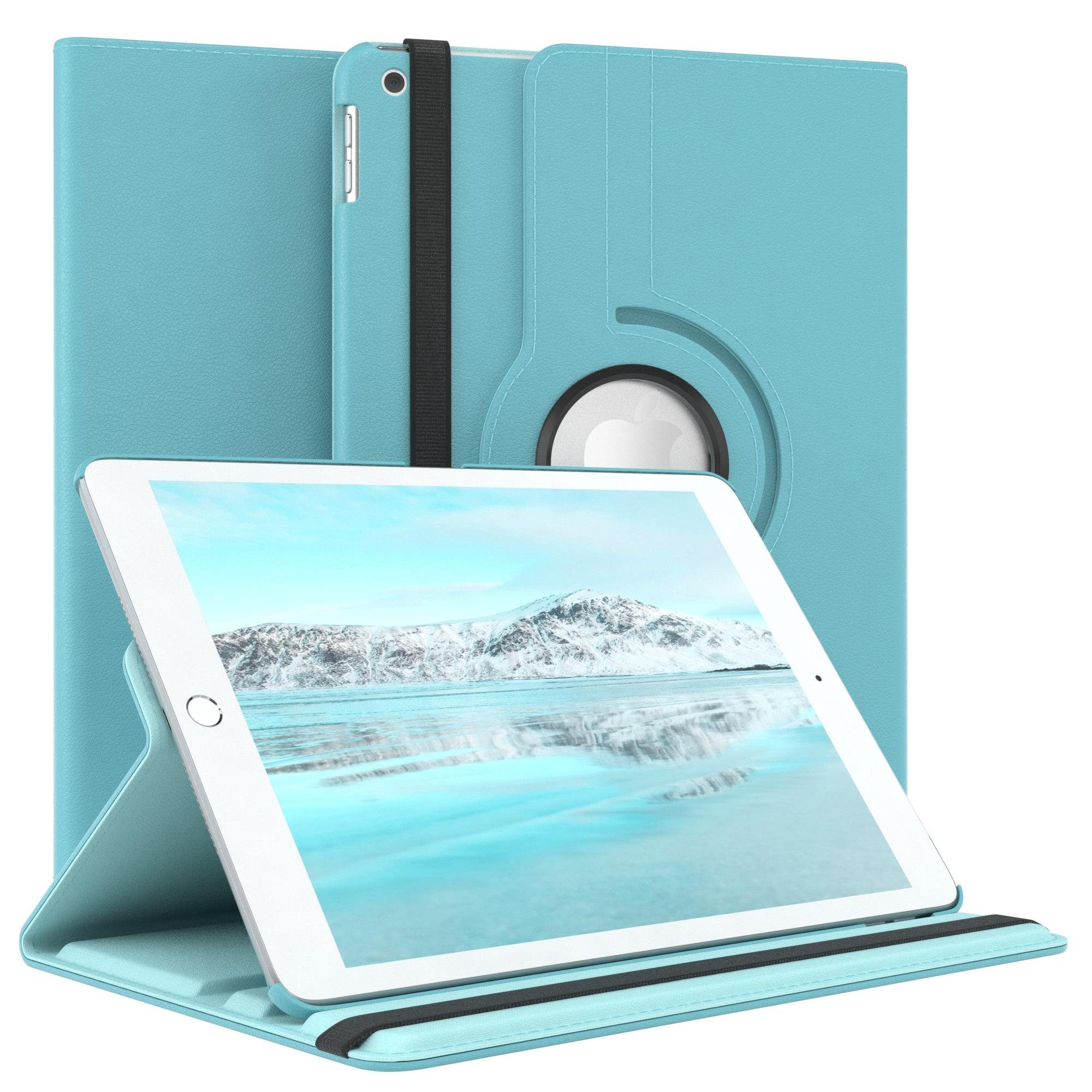 EAZY CASE Tablet-Hülle Rotation Case für Apple iPad 7./8./9. Gen. 10,2 Zoll, Schutzasche für Tablets Flipcase Hülle Kratzschutz Displayschutz Blau